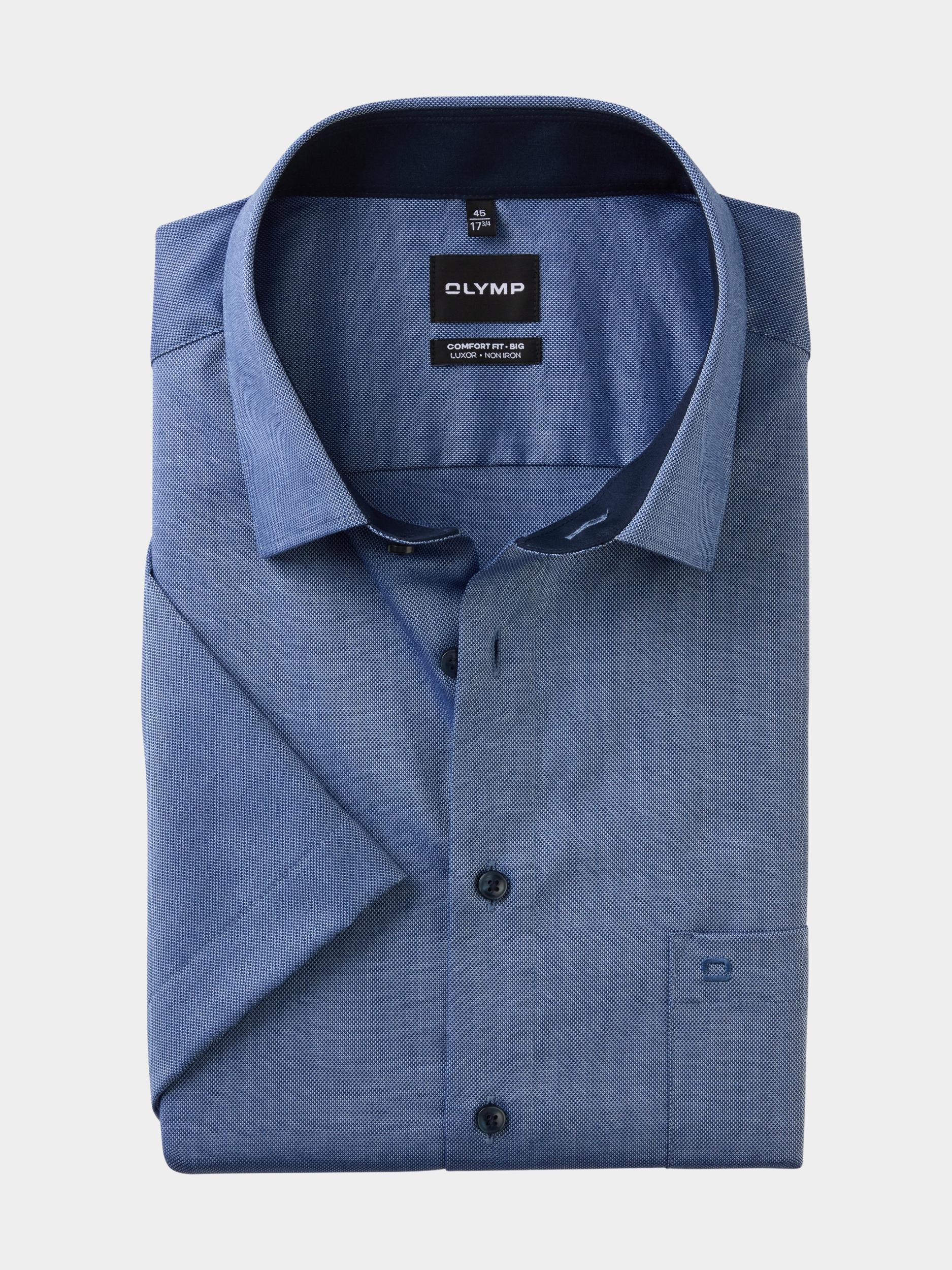 Olymp Business hemd korte mouw Blauw Big&Tall 141312/18