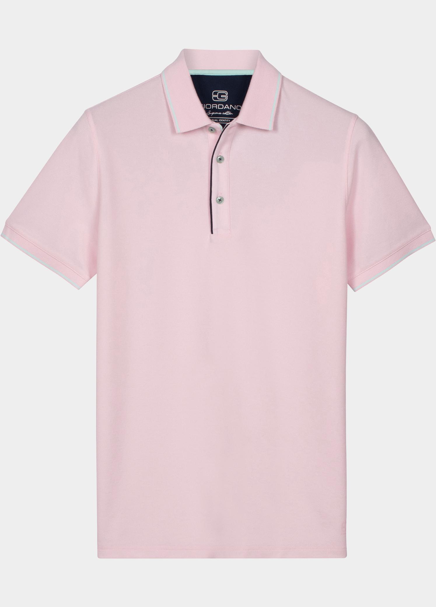 Giordano Polo heren Roze Torino Short Sleeve Polo Two- 616552/51
