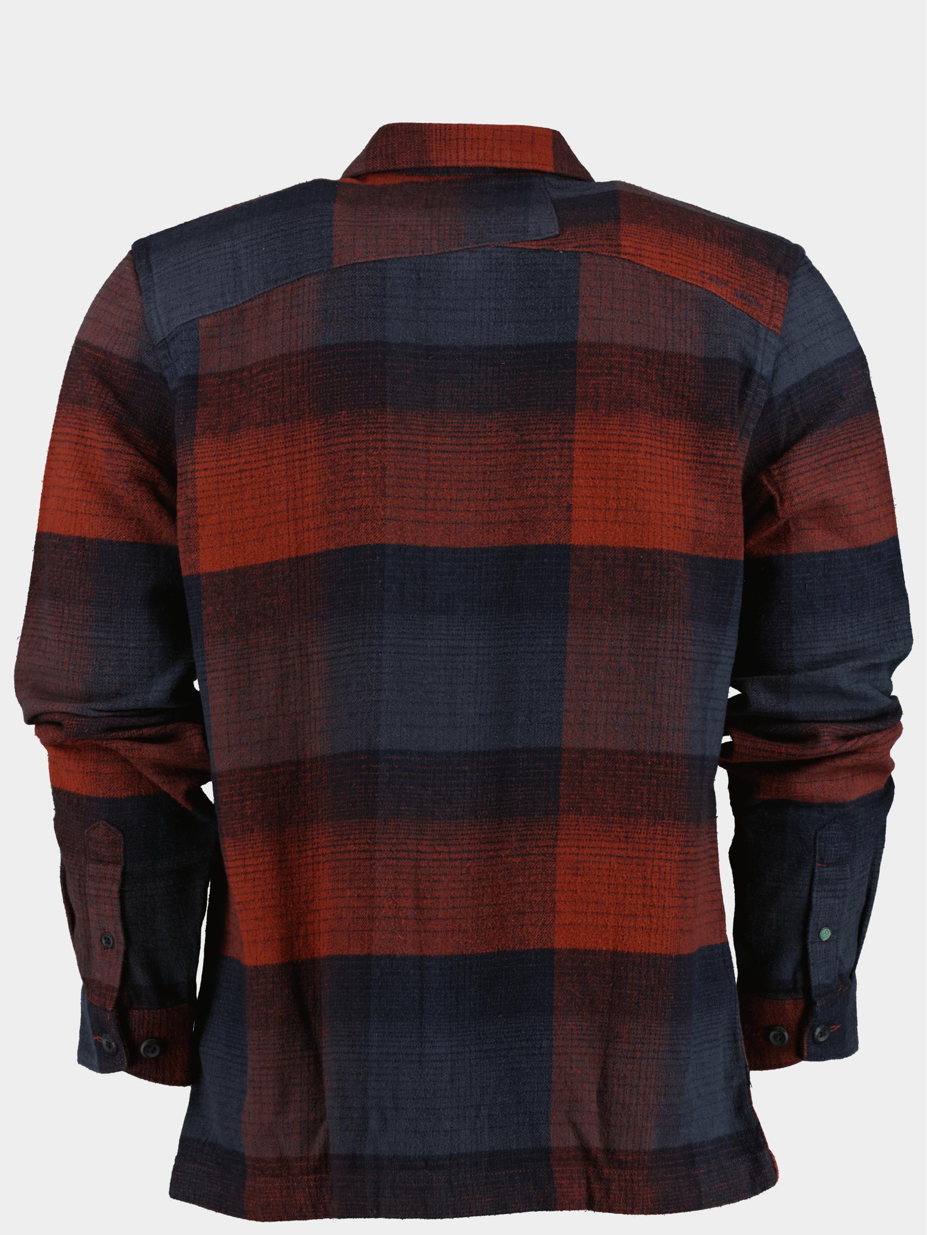 Cast Iron Casual hemd lange mouw Bruin Long Sleeve Shirt YD Check Re CSI2308207/8255