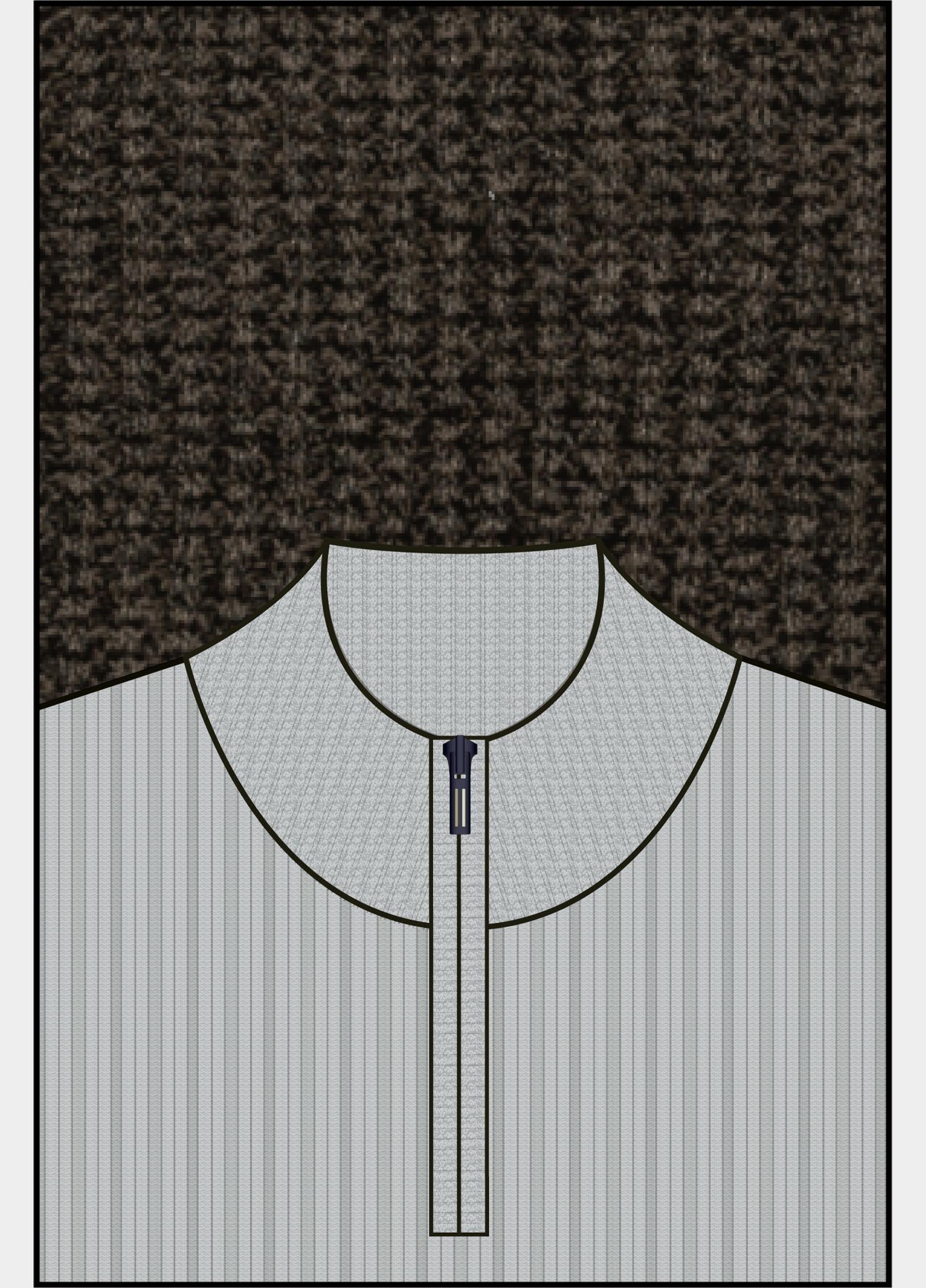 Baileys Half Zip Blauw all-over twisted structure kn 628445/965