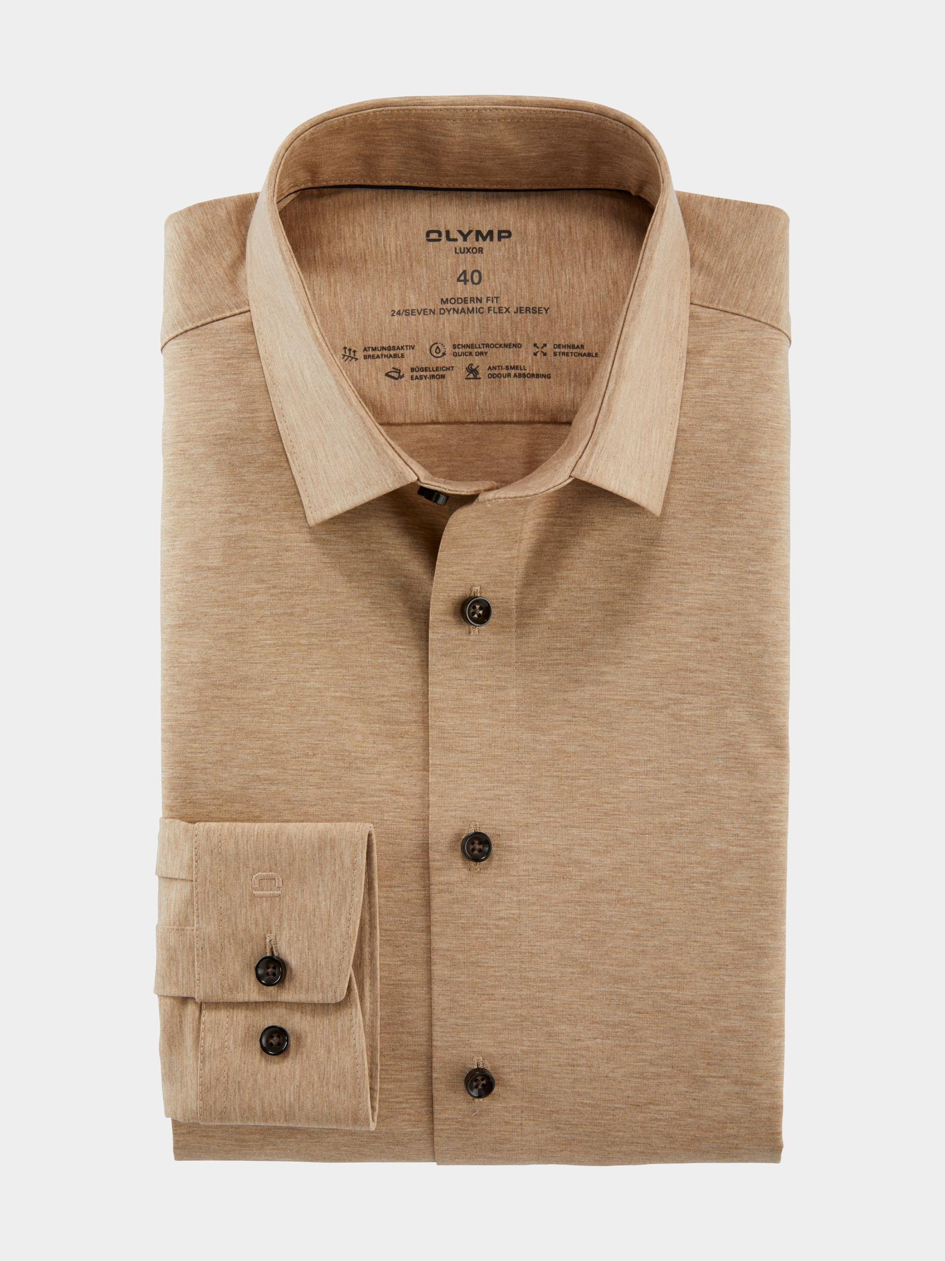 Olymp Business hemd lange mouw Beige 1202/64 Hemden 120264/22