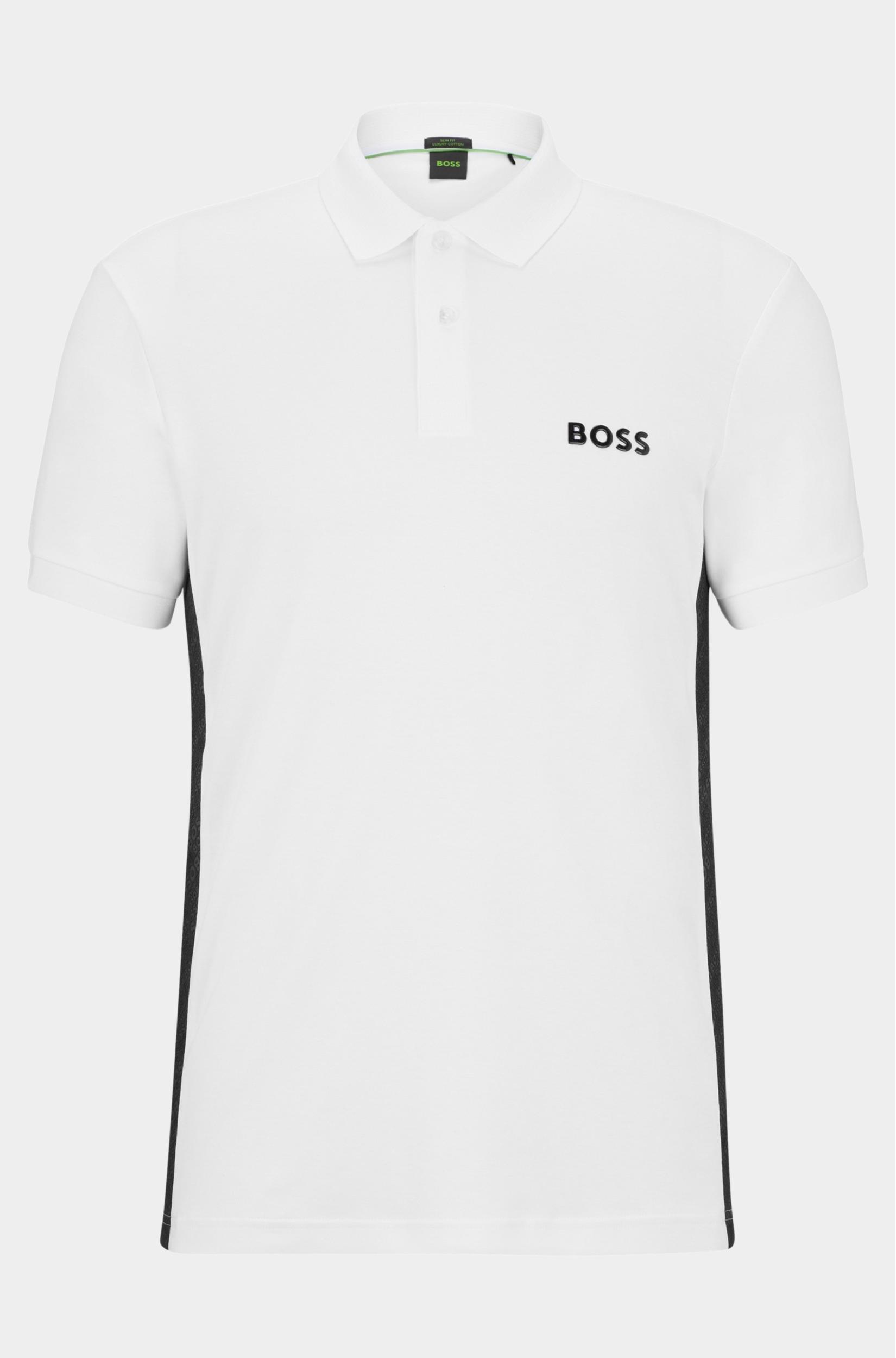 BOSS Green Polo korte mouw Wit Paule Mirror 10242405 01 50488295/100