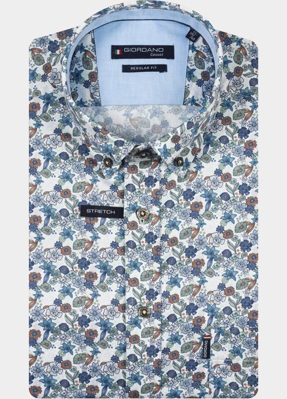 Giordano Overhemd heren Groen Ivy Long Sleeve Button Down S 617033/70
