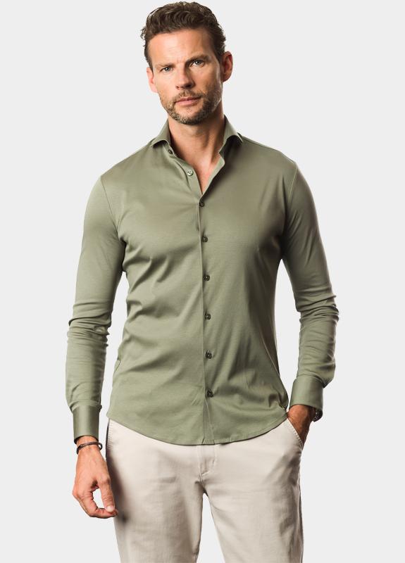 Ledub Business hemd lange mouw Groen  0143305/535-000-000