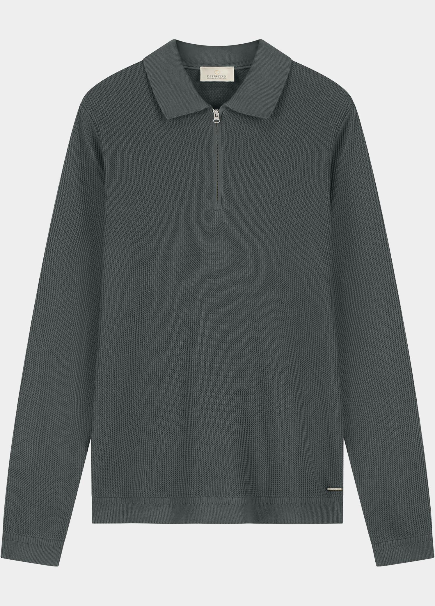 Dstrezzed Polo lange mouwen heren Groen Kostas Zip 406054/569