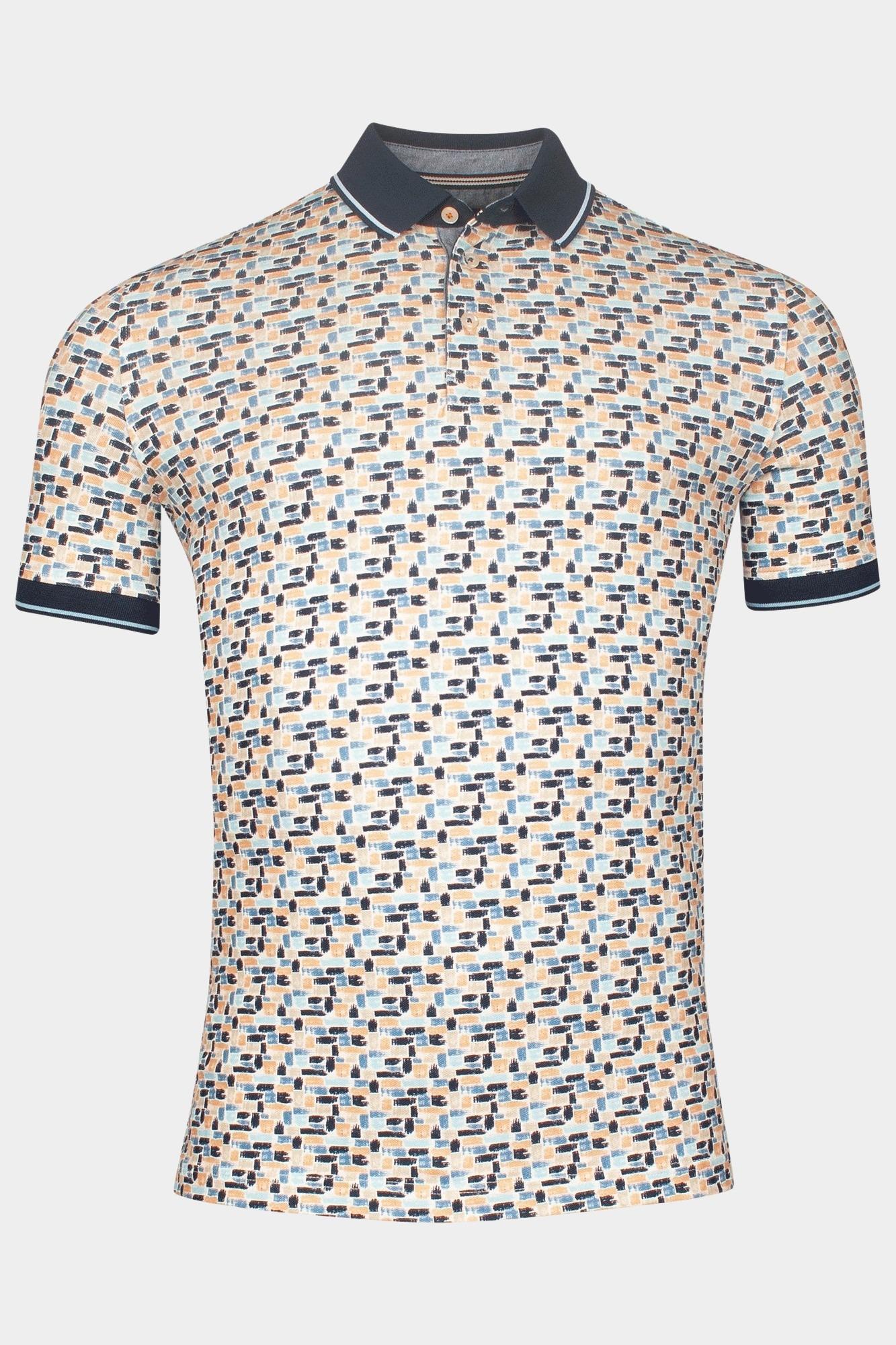 Baileys Polo korte mouw Roze Poloshirt Pique with all over 515231/26