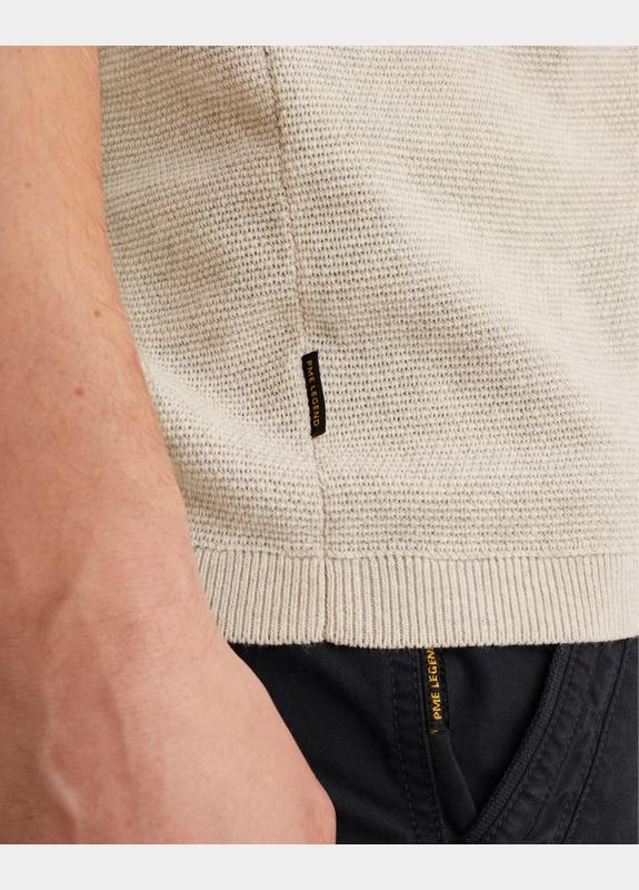 PME Legend Polo korte mouw Beige Short sleeve polo cotton stru PPSS2602853/910