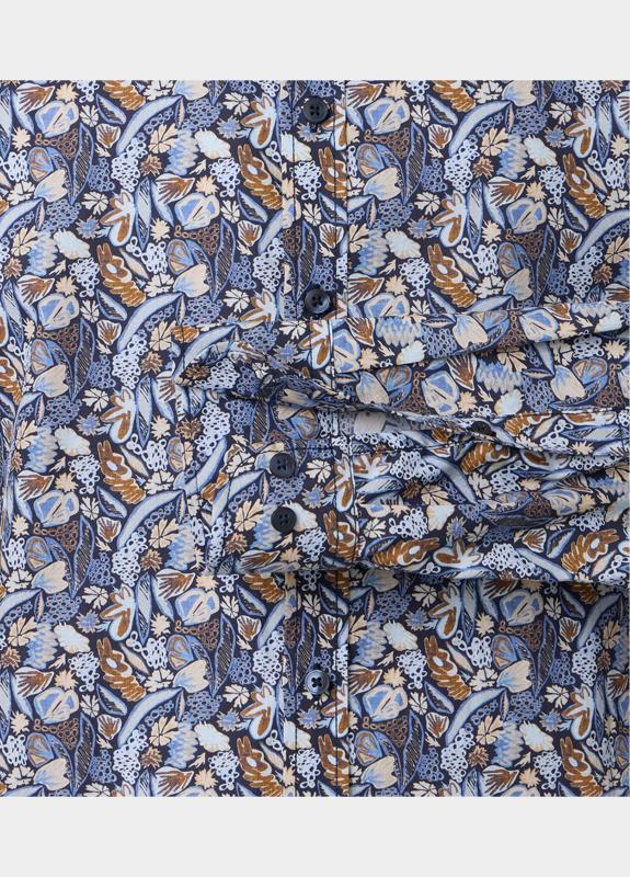 Casamoda Casual hemd lange mouw Blauw B.D. Casual Fit 126130070/100