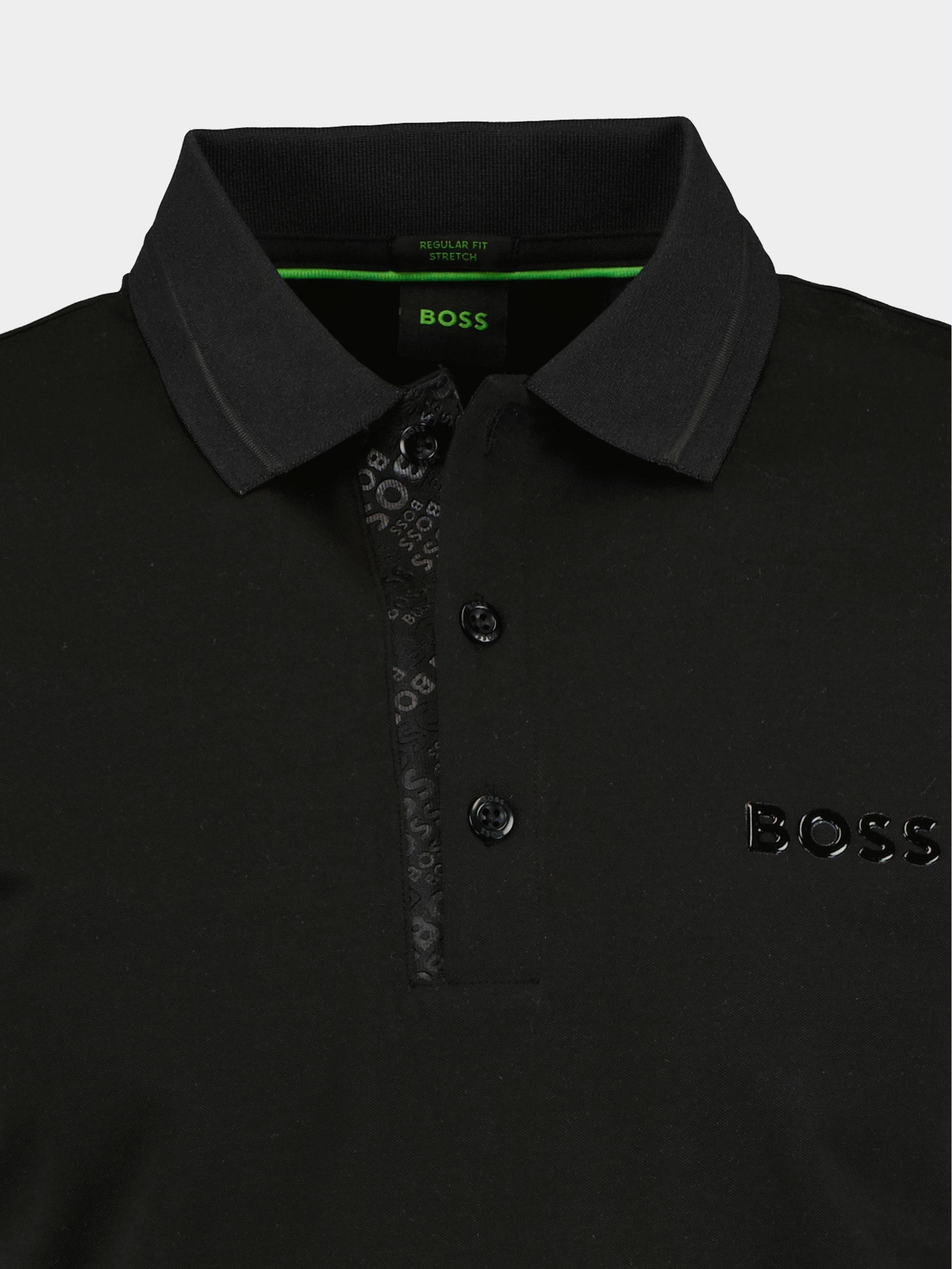 BOSS Green Polo korte mouw Zwart Paddy Mirror 10247466 01 50488314/001