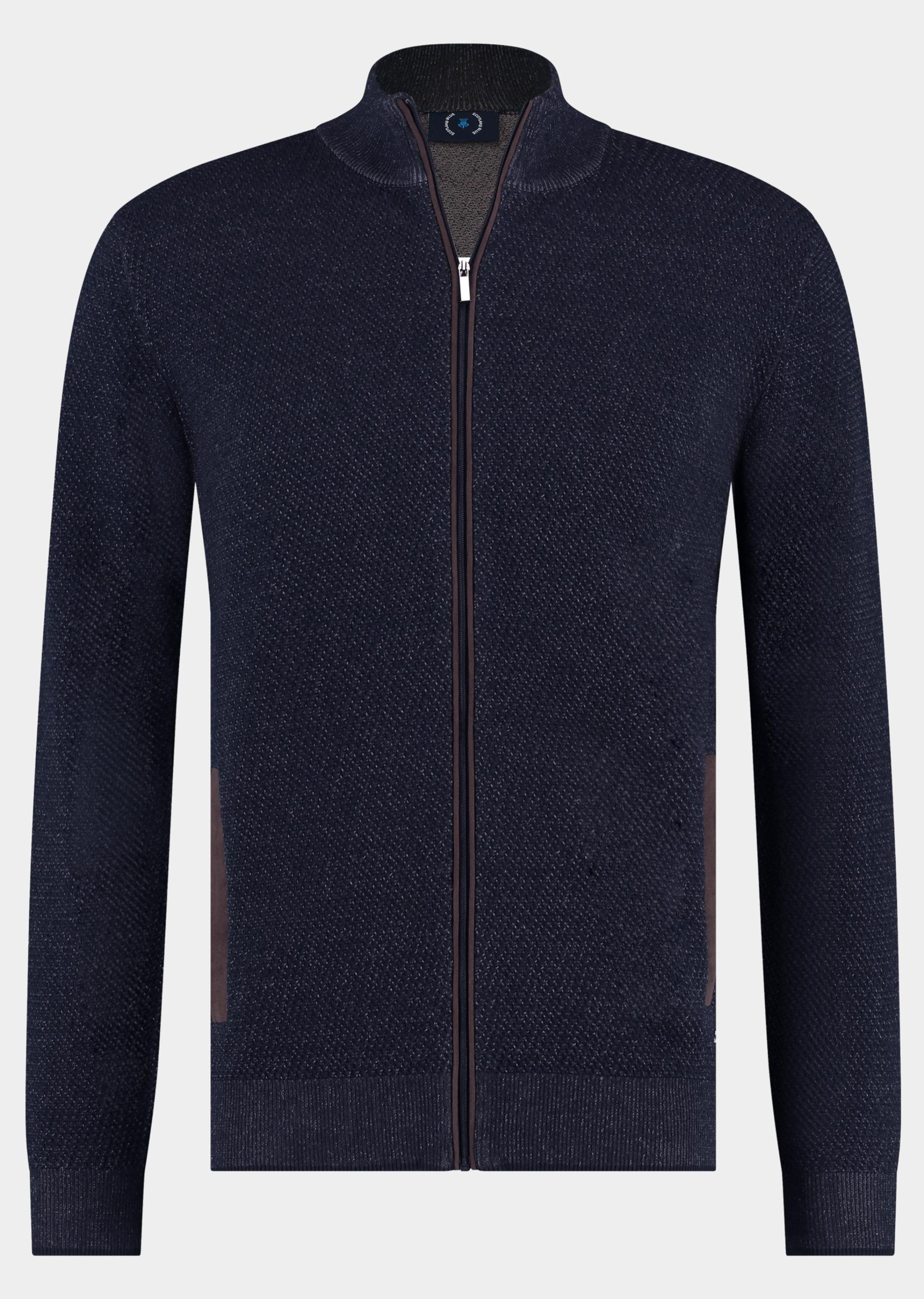 Scotland Blue Vest Blauw Mason Full Zip Structure 23305MA07SB/290 navy