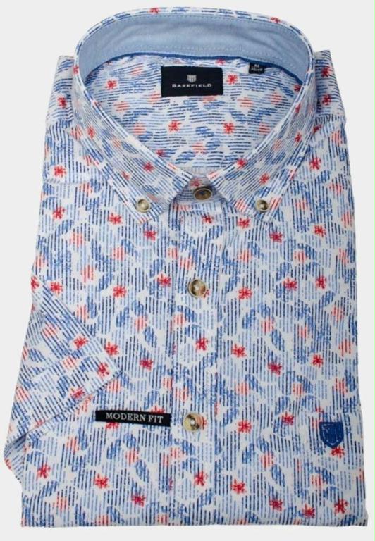 Basefield Casual hemd korte mouw Multi He.-Freizeithemd 1/2 219016029/100
