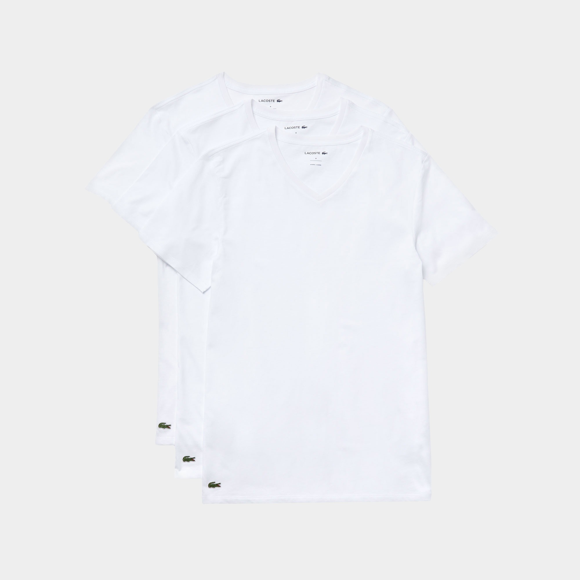Lacoste T-shirt Wit Ondershirt wit slim fit TH3374/001