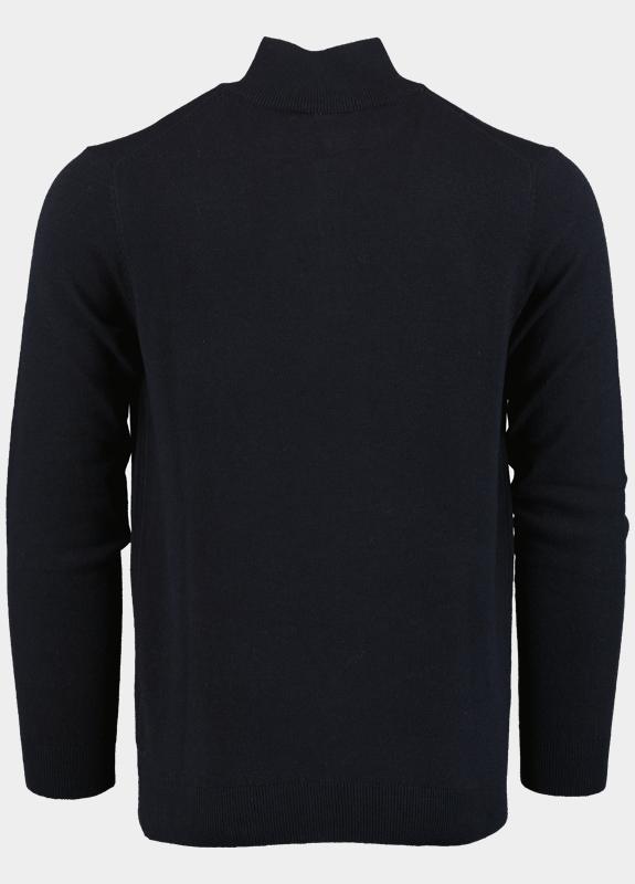 Bos Pullover Blauw Half Zip Poly\Wool 3019900/205
