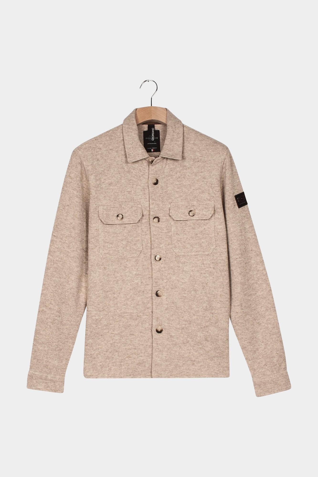 Giordano Overshirt Bruin Taranto Overshirt Knitted Woo 527515/80