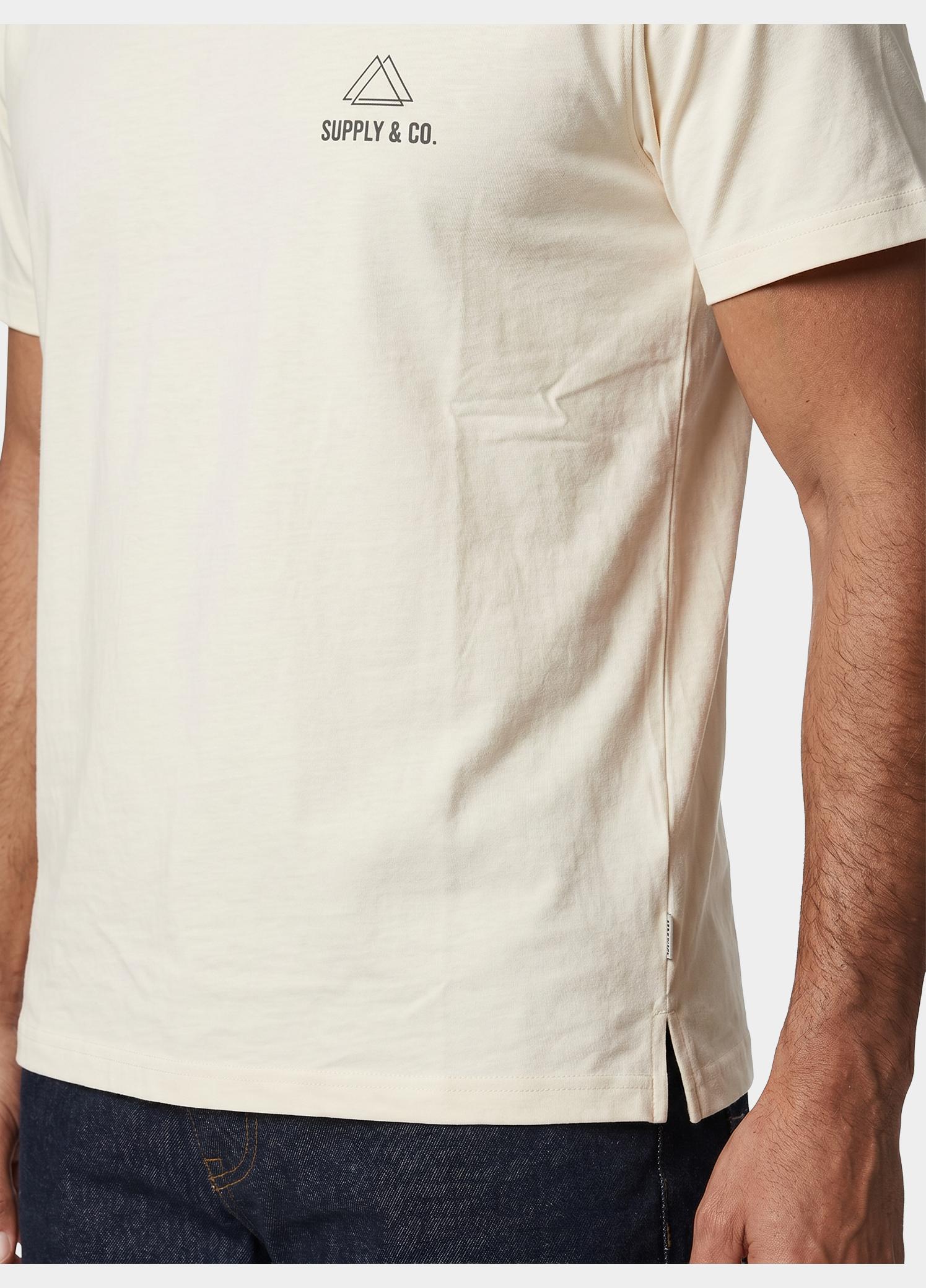 Supply & Co. T-shirt heren Beige Basic T-shirt SCO25108BA01/150 off-white