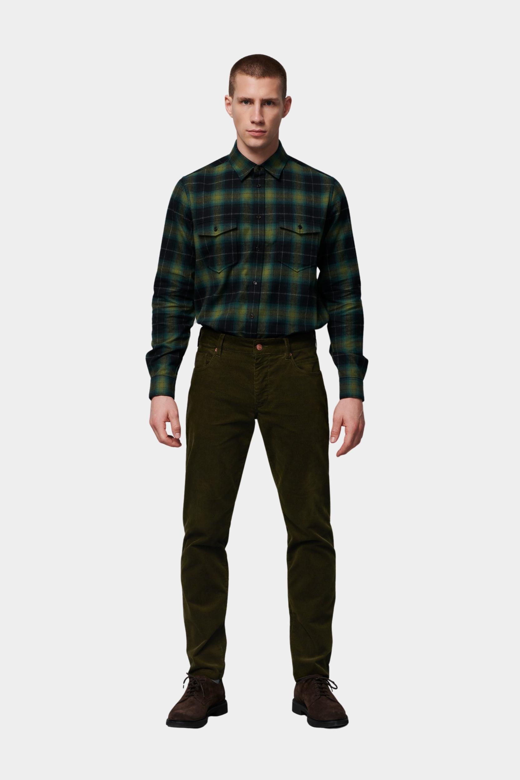 Meyer Katoenen 5-Pocket Groen M5 Slim Art.2-6180 3612618000/29