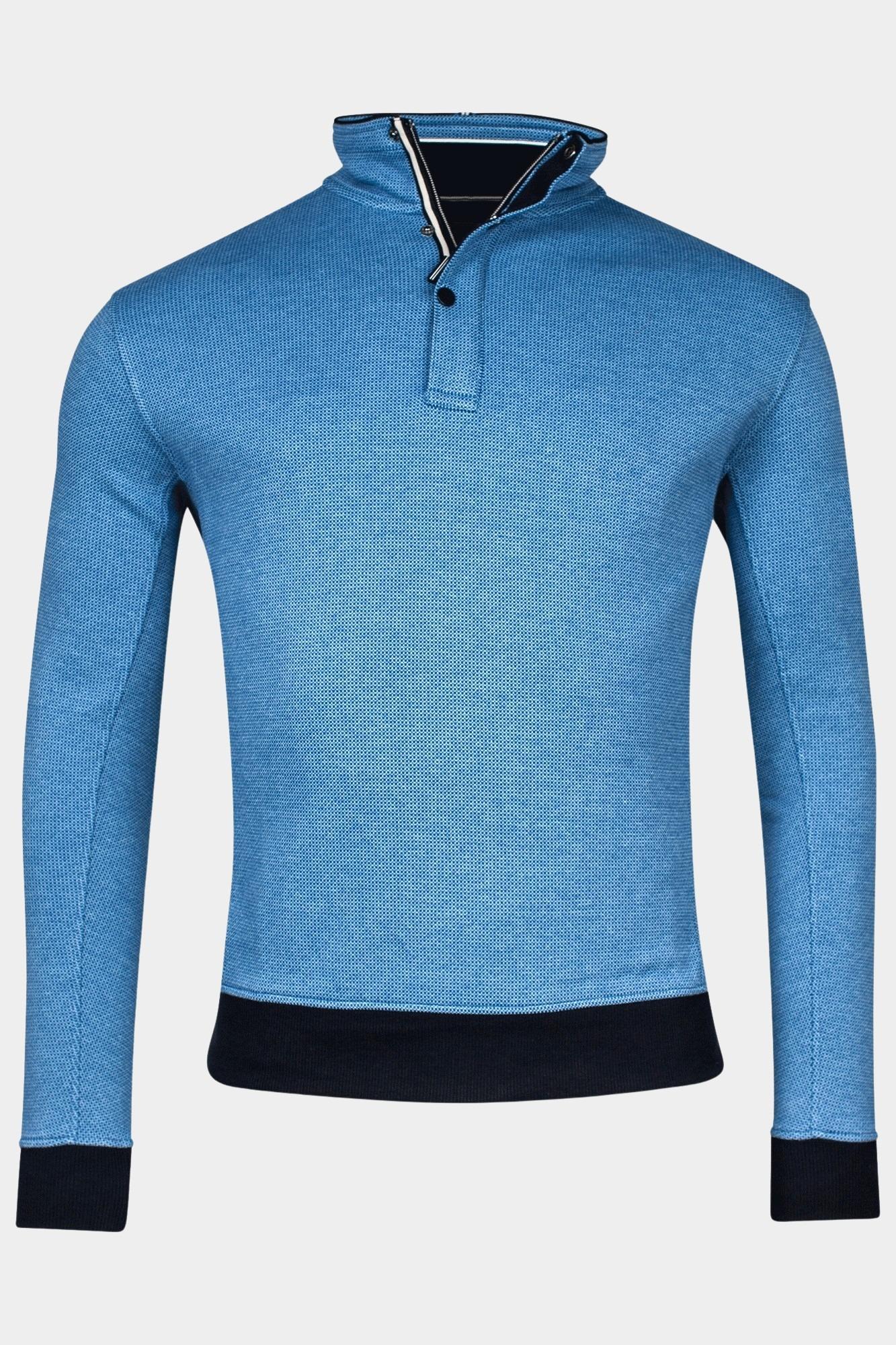 Baileys Half Zip Blauw Sweatshirt 1/2 zip All over 2 413135/68