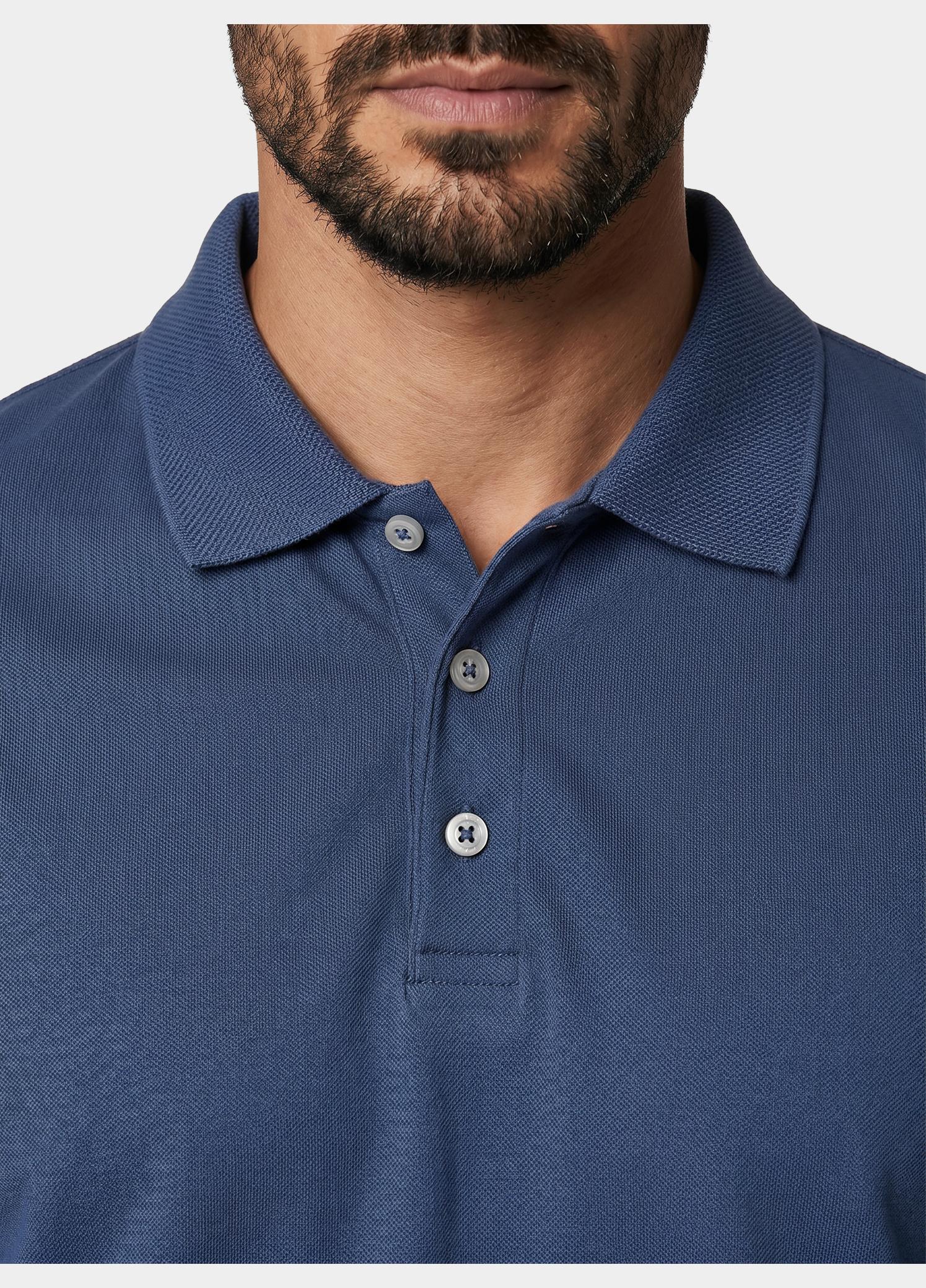 Scotland Blue Polo heren Blauw Boris Polo SPE25108BO40SB/268 jeans blue