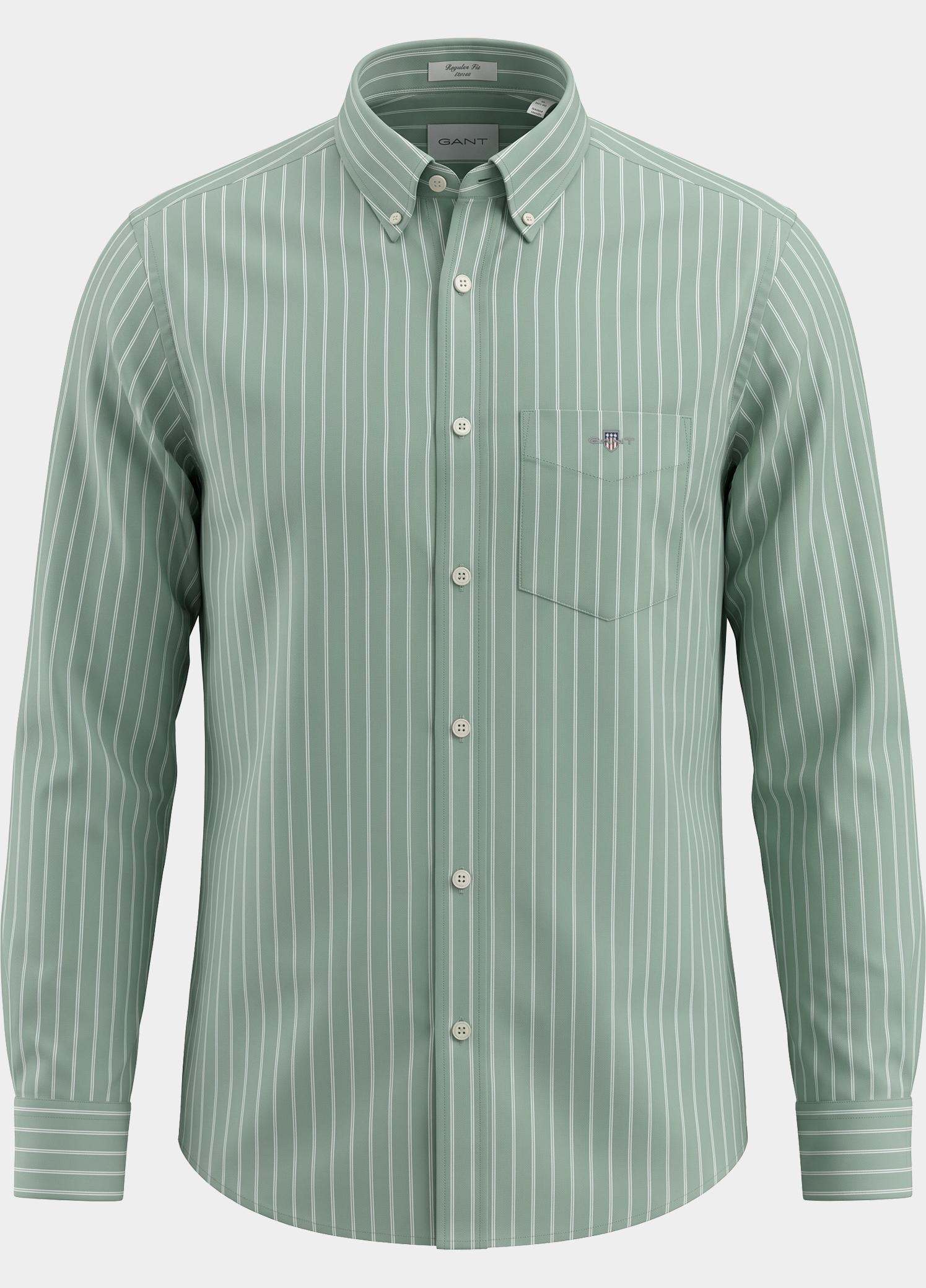 Gant Overhemd heren Groen Klassiek poplin overhemd met 3262031/308