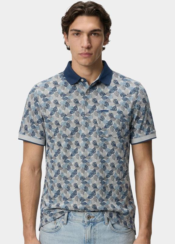 Baileys Polo heren Blauw Poloshirt 2-tone Pique, all o 615229/650