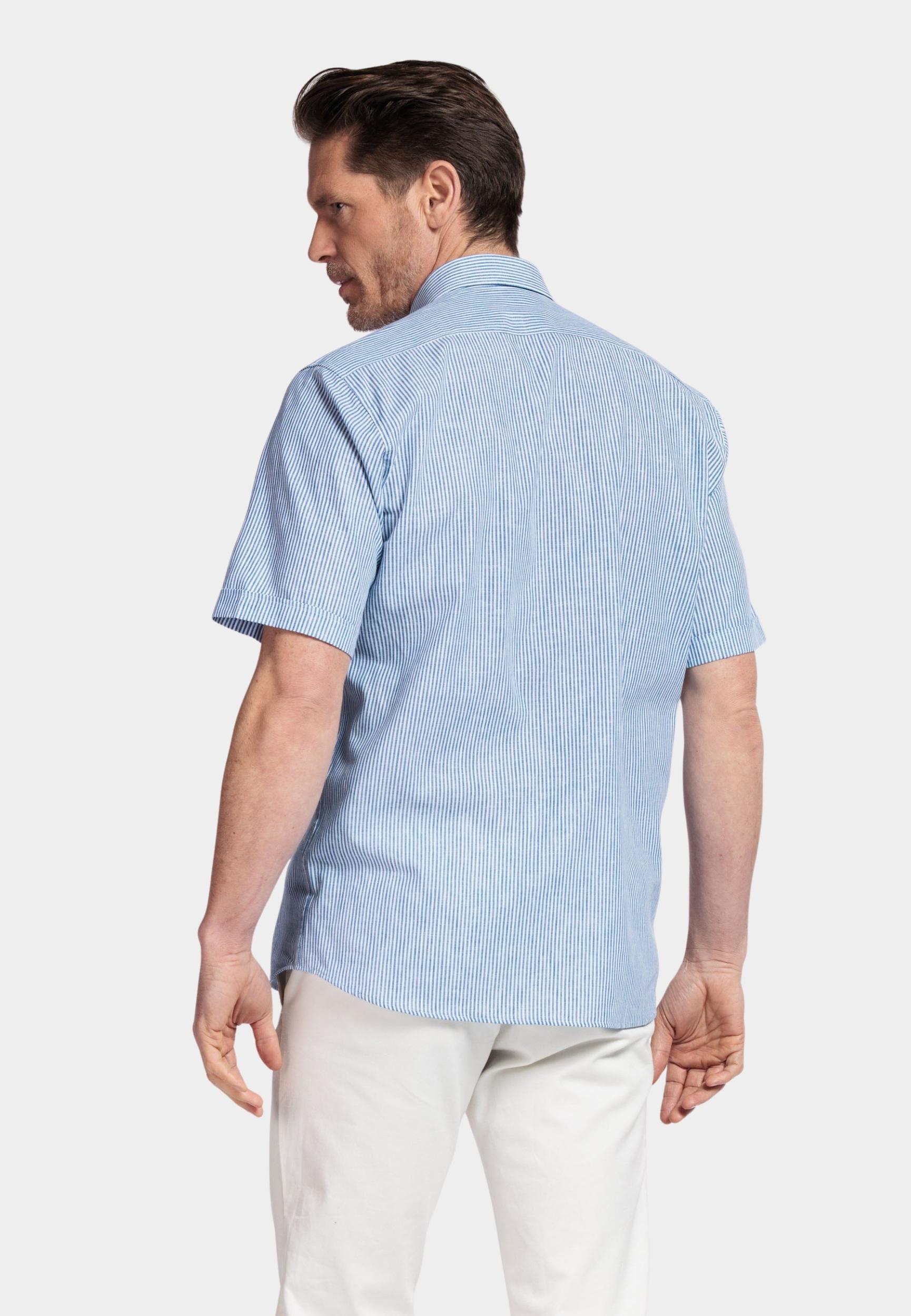 Giordano Casual hemd korte mouw Blauw League short sleeve button do 516107/60