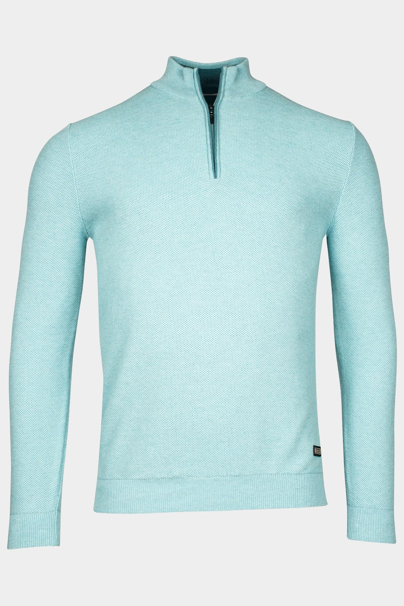 Baileys Half Zip Blauw Pullover 1/2 Zip  12gg, struc 518491/965