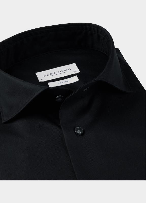 Profuomo Business hemd lange mouw Zwart  PP2H00010D/A