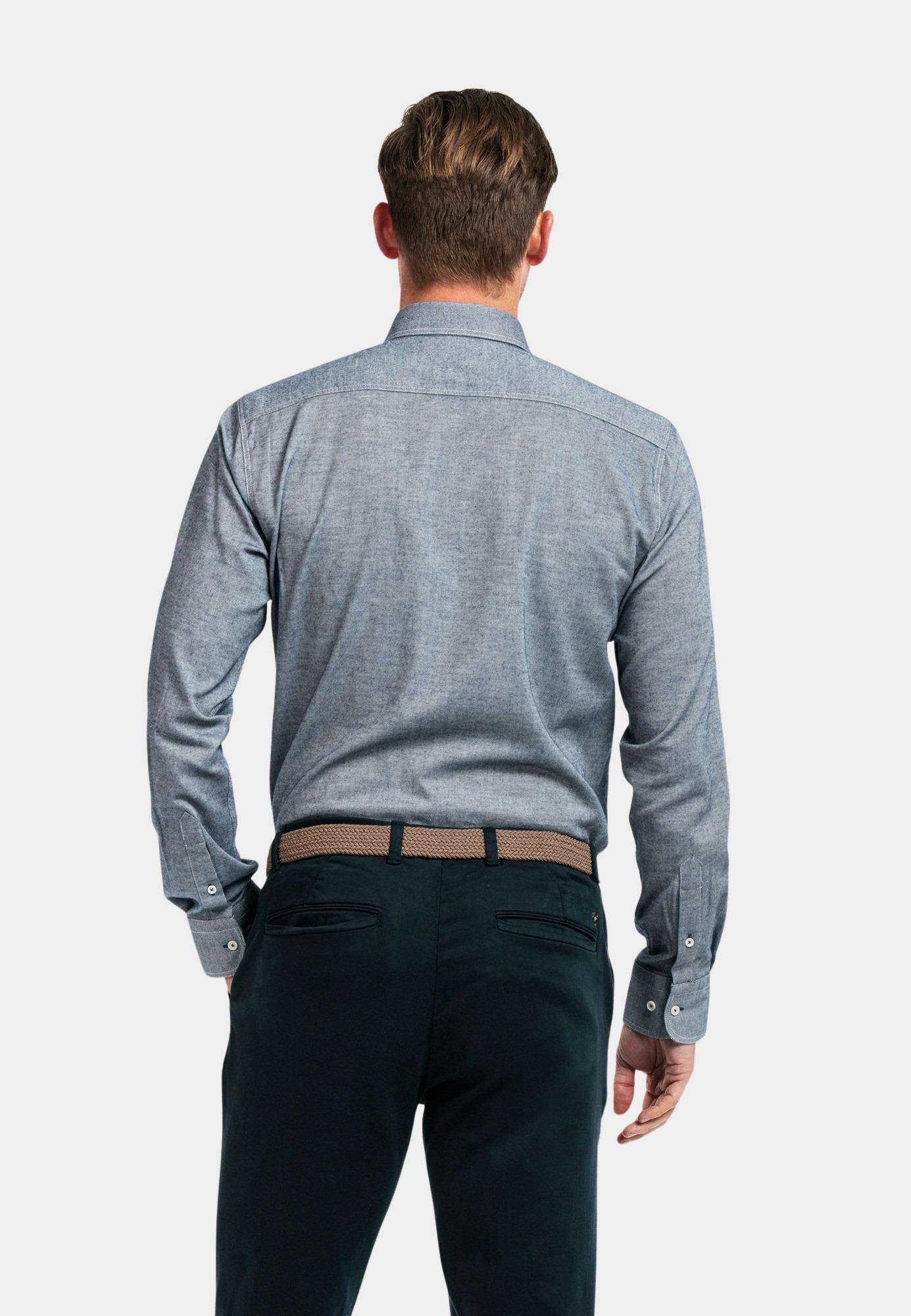 Giordano Casual hemd lange mouw Blauw Brando, LS Button Down  Two-T 427004/60