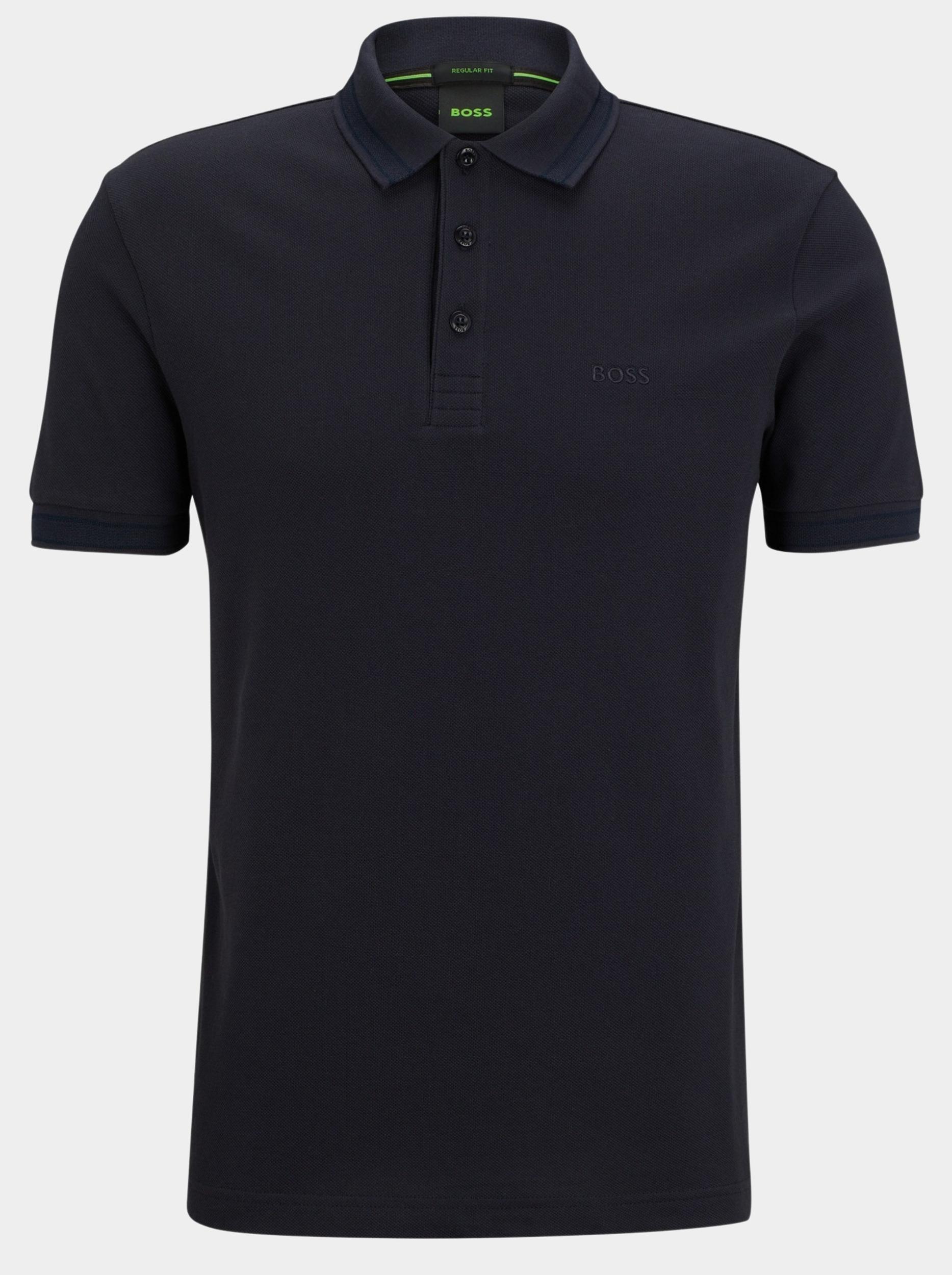BOSS Green Polo korte mouw Blauw Paddy 10241663 01 50468983/411