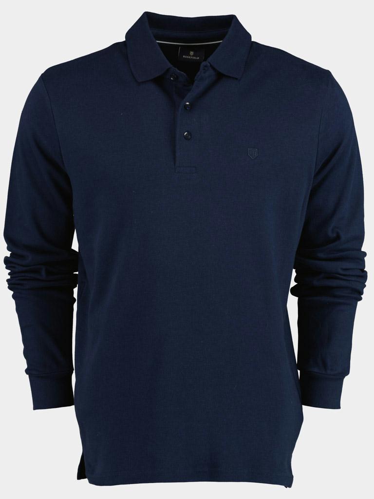 Basefield Polo lange mouw Blauw Polo Shirt 1/1 219017458/604