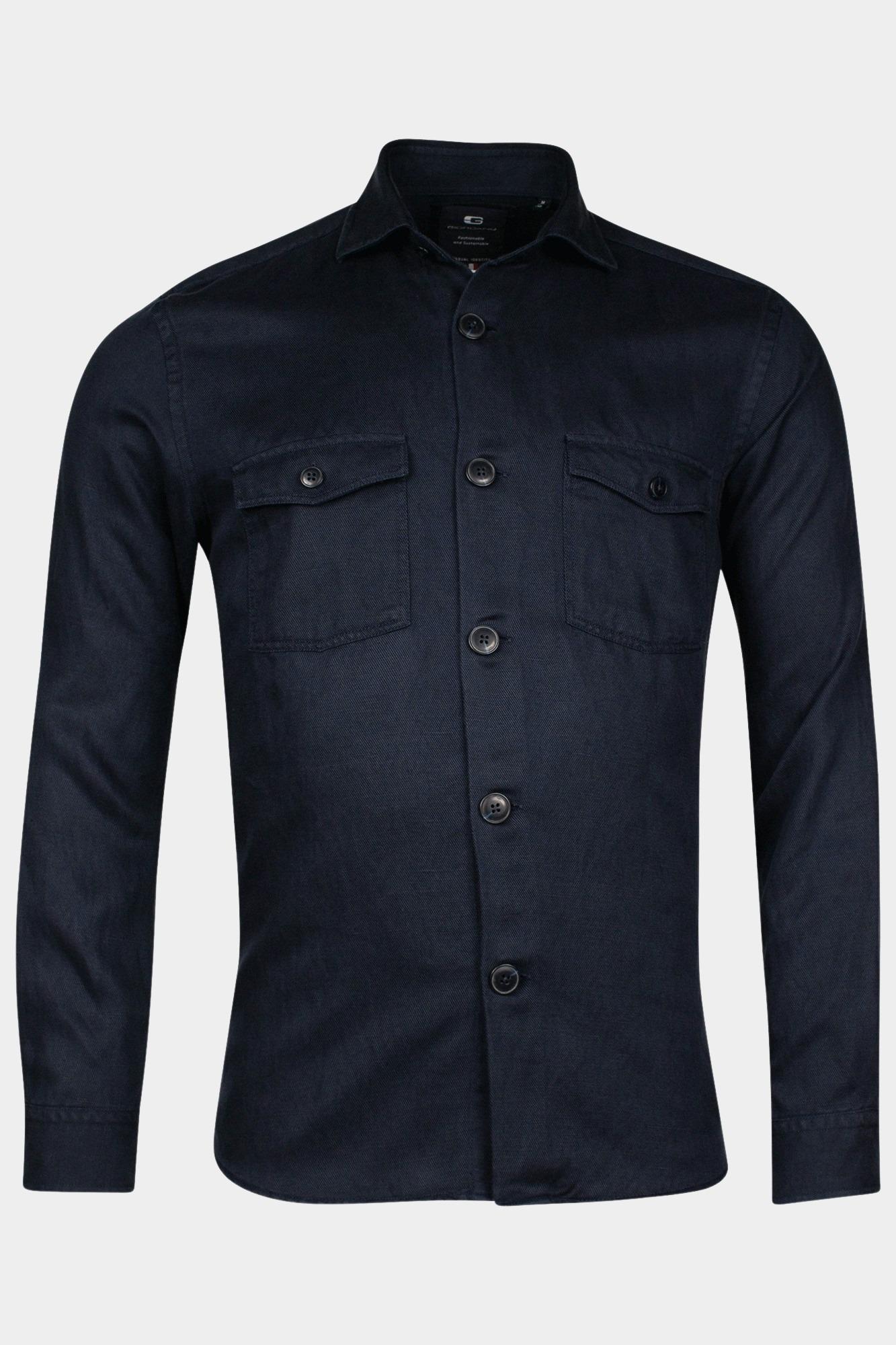 Giordano Overshirt Blauw Salerno overshirt Soft washed 517510/60