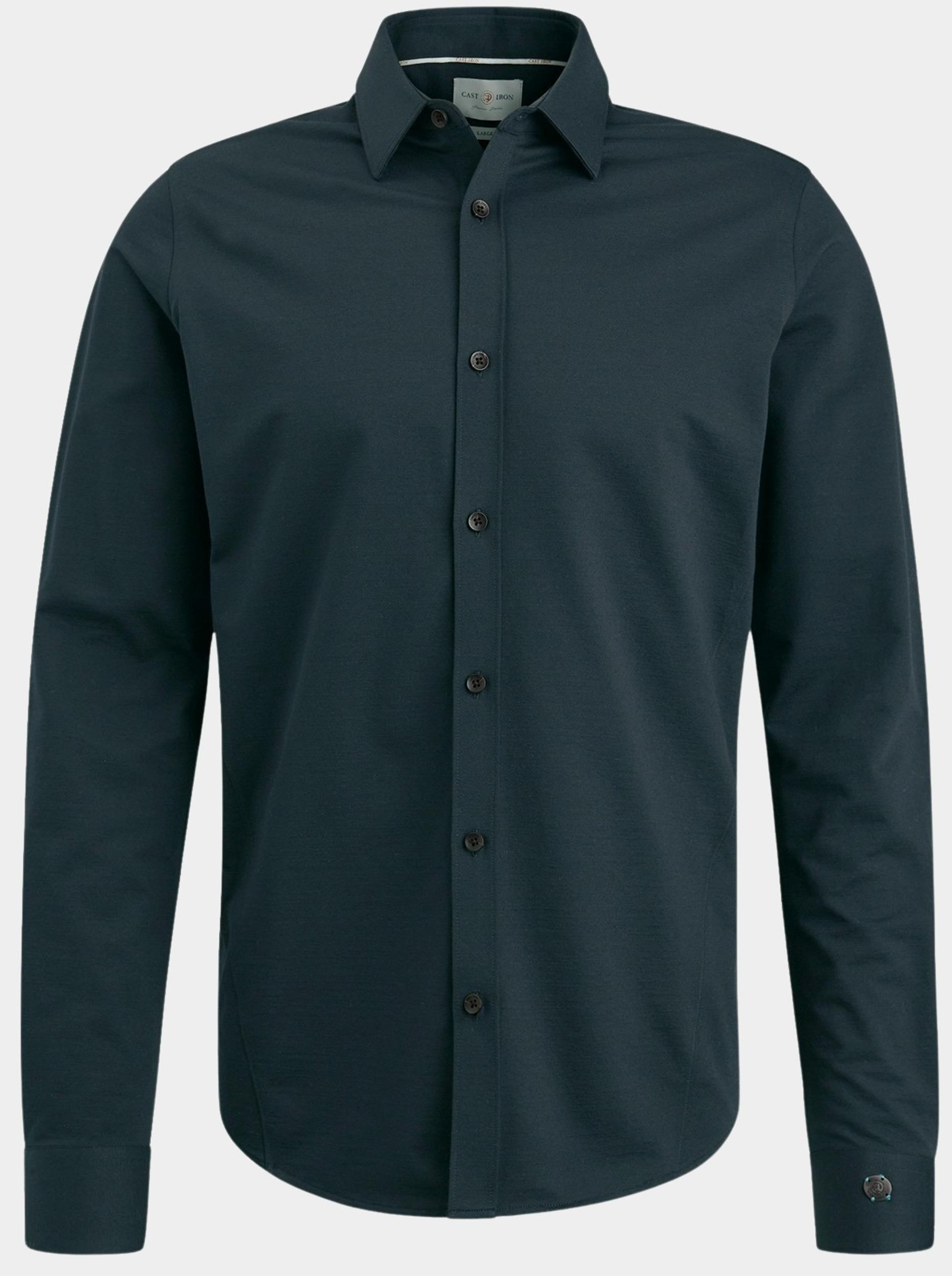 Casual hemd lange mouw blauw long sleeve shirt twill jerse csi2408204 5442