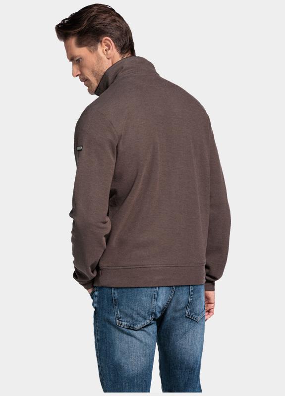 Baileys Vest Bruin Sweat Cardigan Zip  Jacquard 522256/87