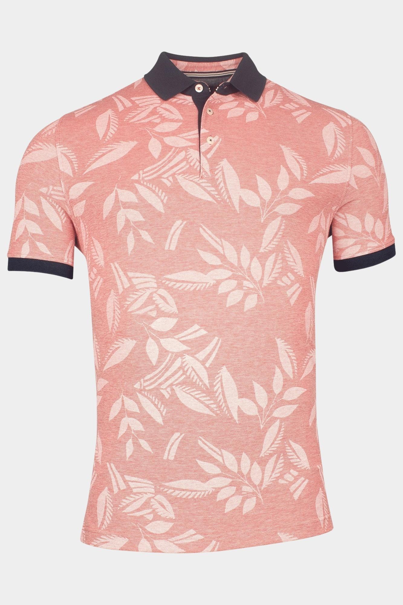 Baileys Polo korte mouw Rood Poloshirt 2-tone Pique,all ov 515226/33