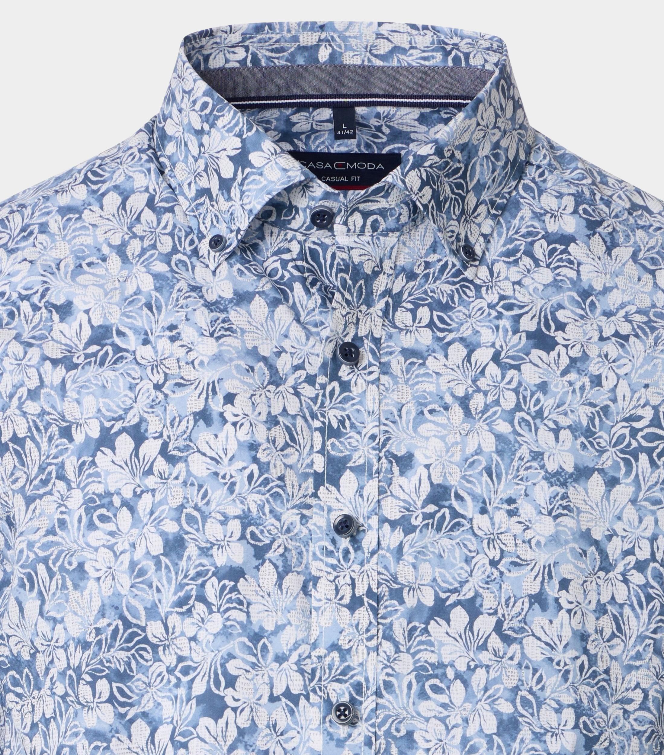Casamoda Casual hemd korte mouw Blauw B.D. Casual Fit 1/2Arm 954393200/100