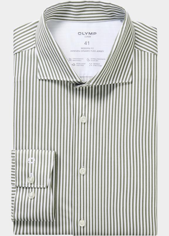 Olymp Zakelijk overhemd heren Groen Luxor 24/Seven 123284/48
