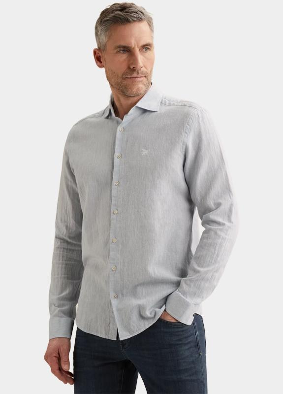 Vanguard Casual hemd lange mouw Blauw LONG SLEEVE SHIRT Linen Cotto VSI2603229/4295
