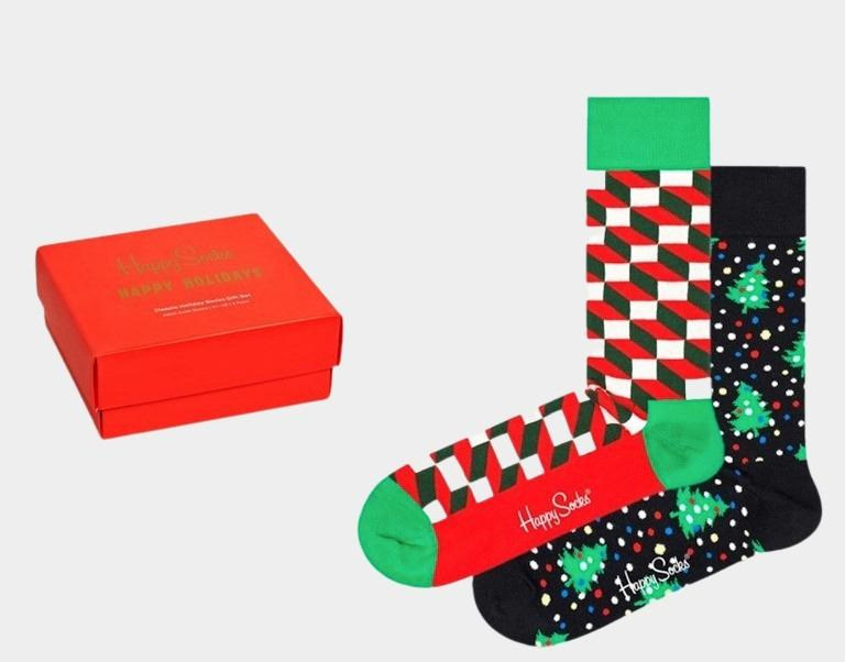 Happy Socks Sokken Groen 2-pack Holiday XMAS02/0100