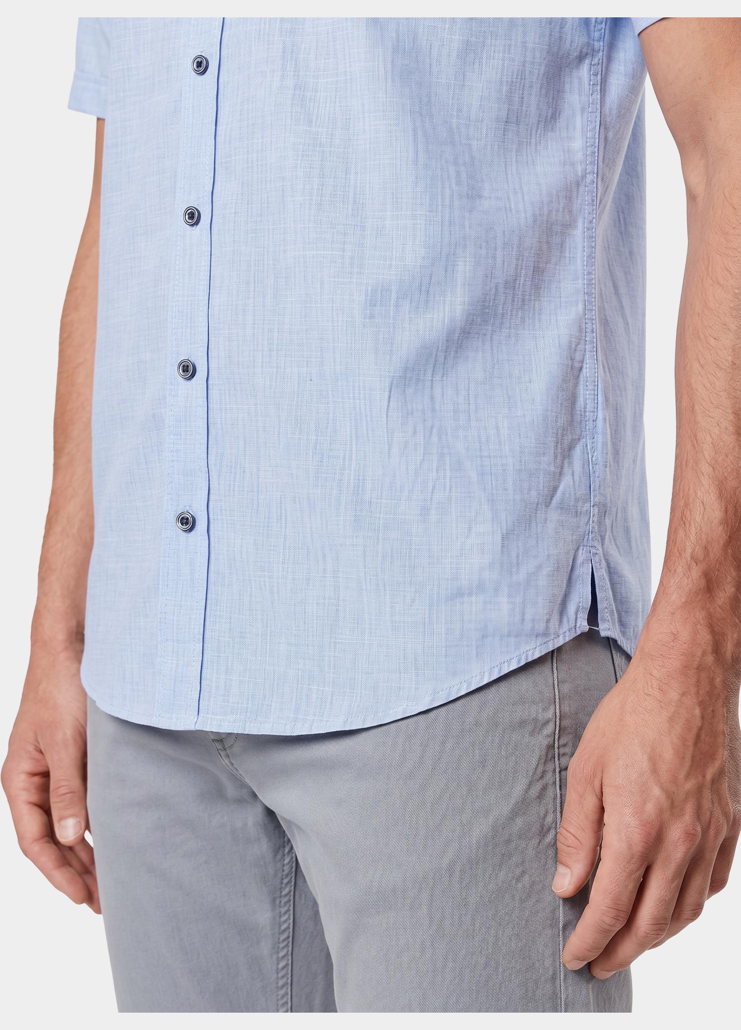 Casamoda overhemd korte mouw heren Blauw B.D. Casual Short 1/ Arm 954457100/100