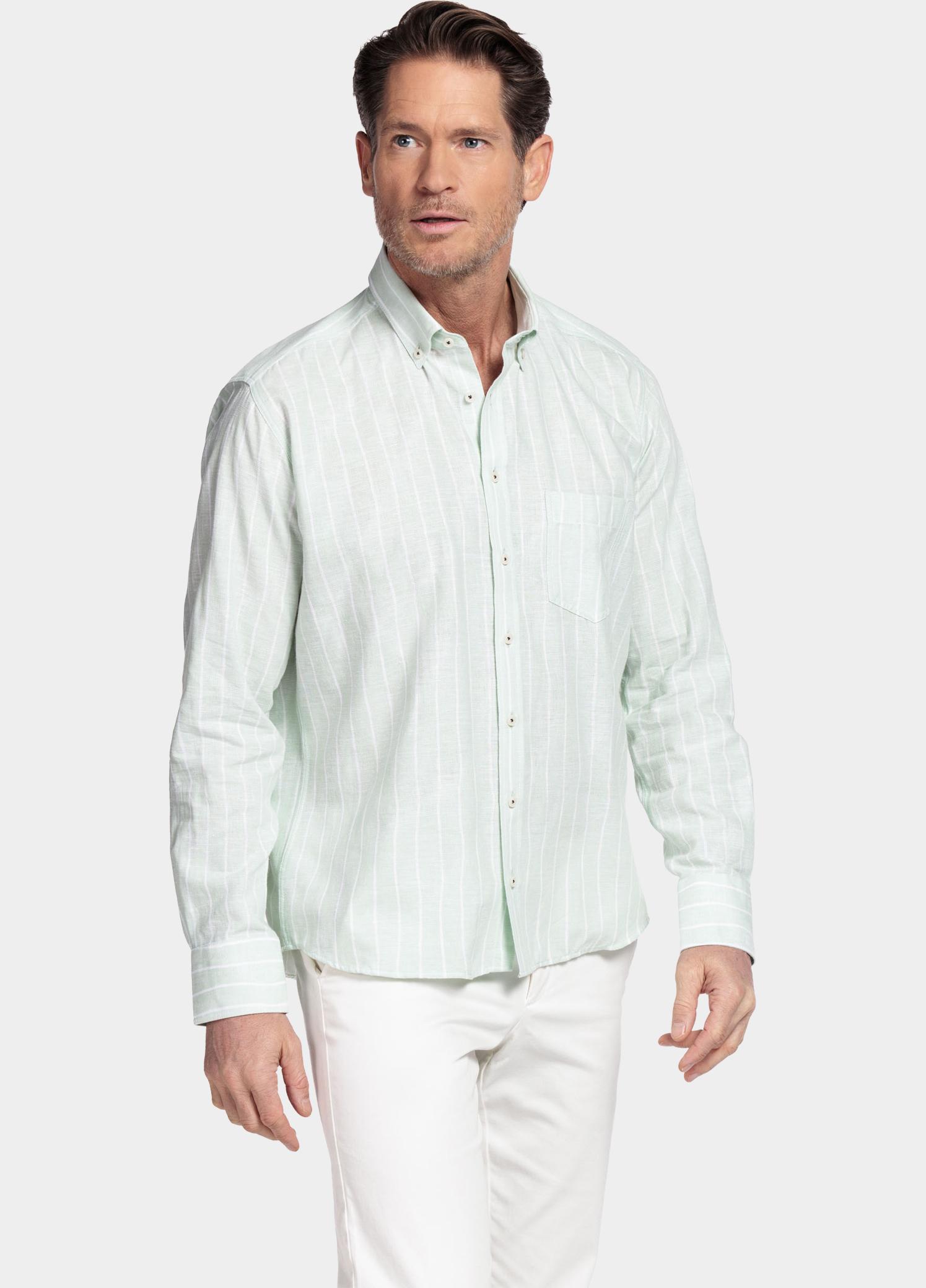 Giordano Overhemd heren Groen Brando Long Sleeve Button Dow 617103/71