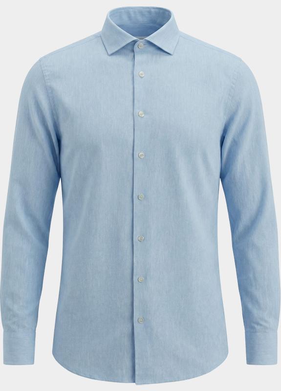 Born With Appetite Overhemd heren Blauw Avenue Li-co Ws Plain Shirt L BWA26107AV01/4003