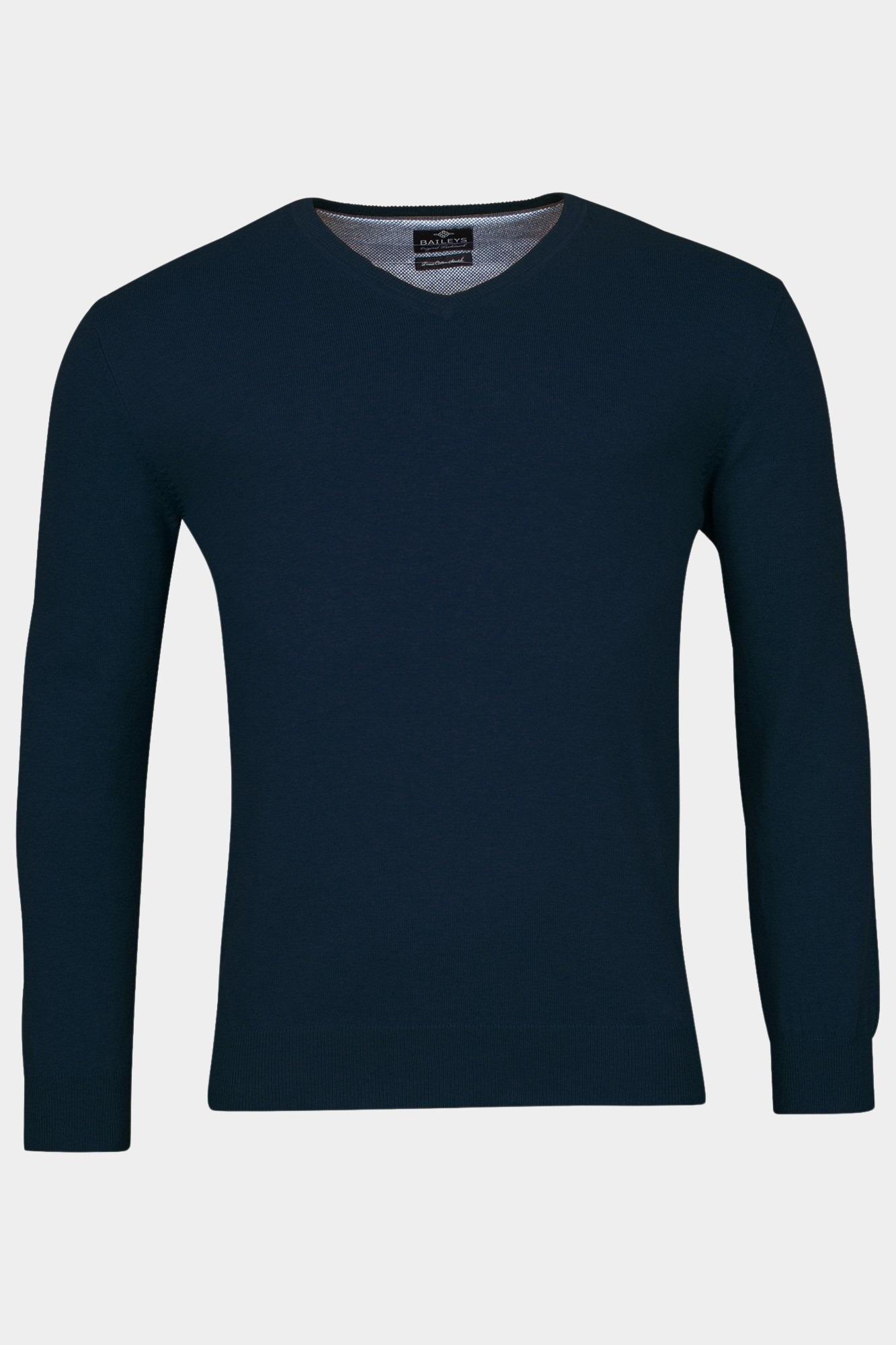 Baileys Pullover Blauw V-Neck Pullover 12gg singel k 418100/69