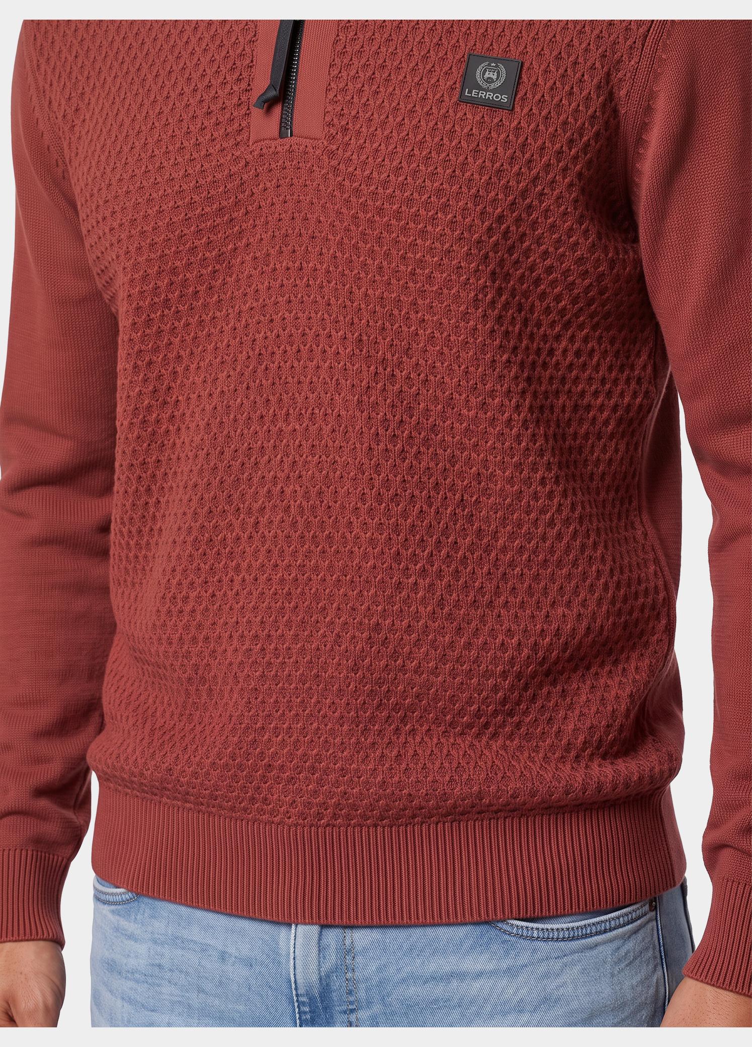 Lerros Polo lange mouwen heren Rood  26O5467/357