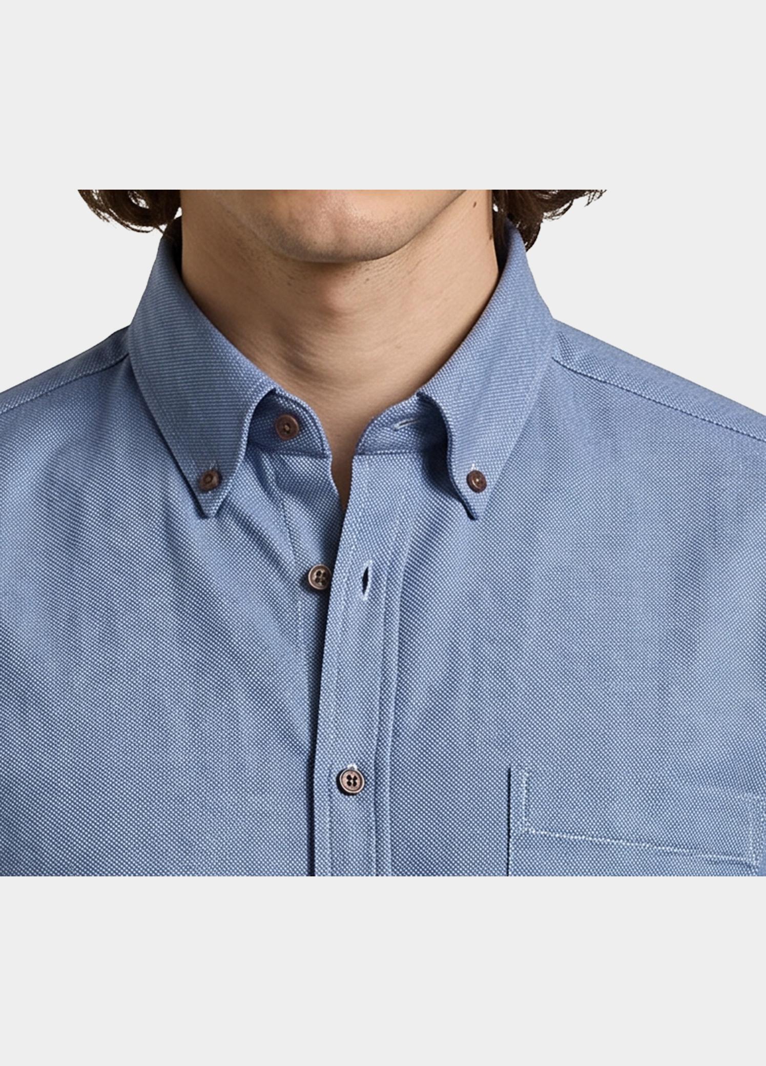 Casamoda Overhemd heren Blauw B.D. Casual Fit 126132510/100