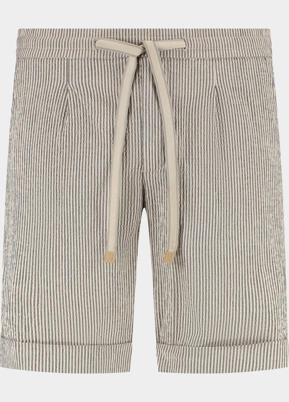 Born With Appetite Korte Broek heren Blauw Everly Striped Chino Short BWA26109EV03/4001