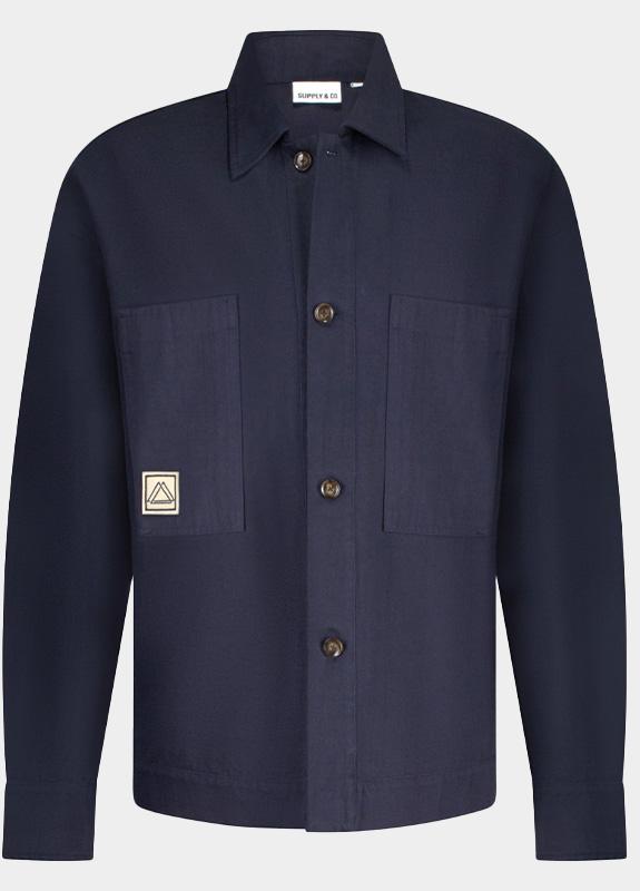 Supply & Co. Overshirt Blauw Vale Jacket With Embroidery 25314VA30/290 navy