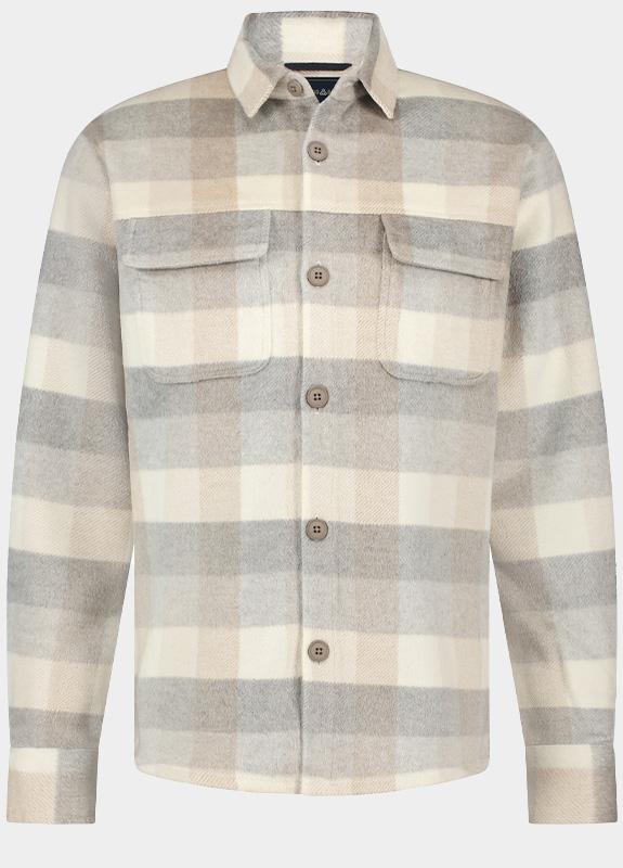 Scotland Blue Casual hemd lange mouw Grijs August Shirtjacket 25314AU15SB/920 light grey