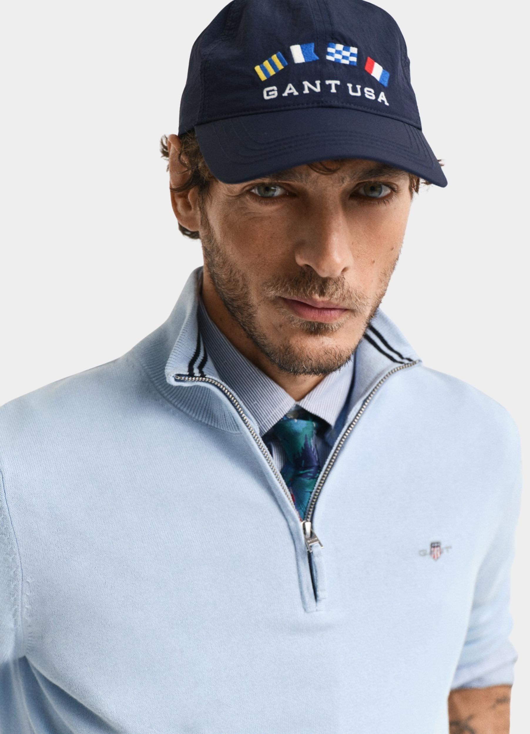 Gant Half Zip Blauw CLASSIC COTTON HALF ZIP 8030564/457