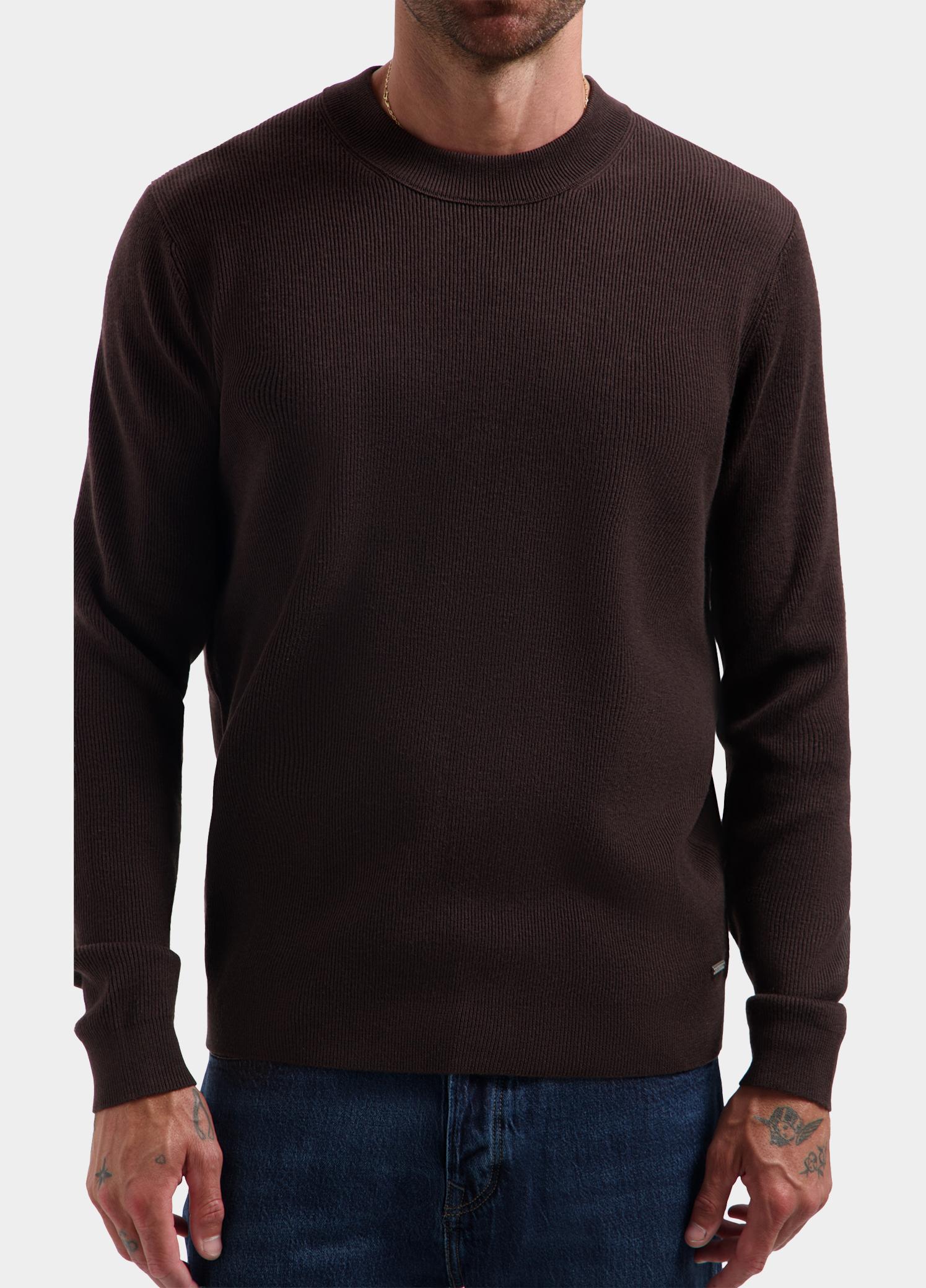 Dstrezzed Pullover heren Bruin Oscar Rib Mockneck 406824/799
