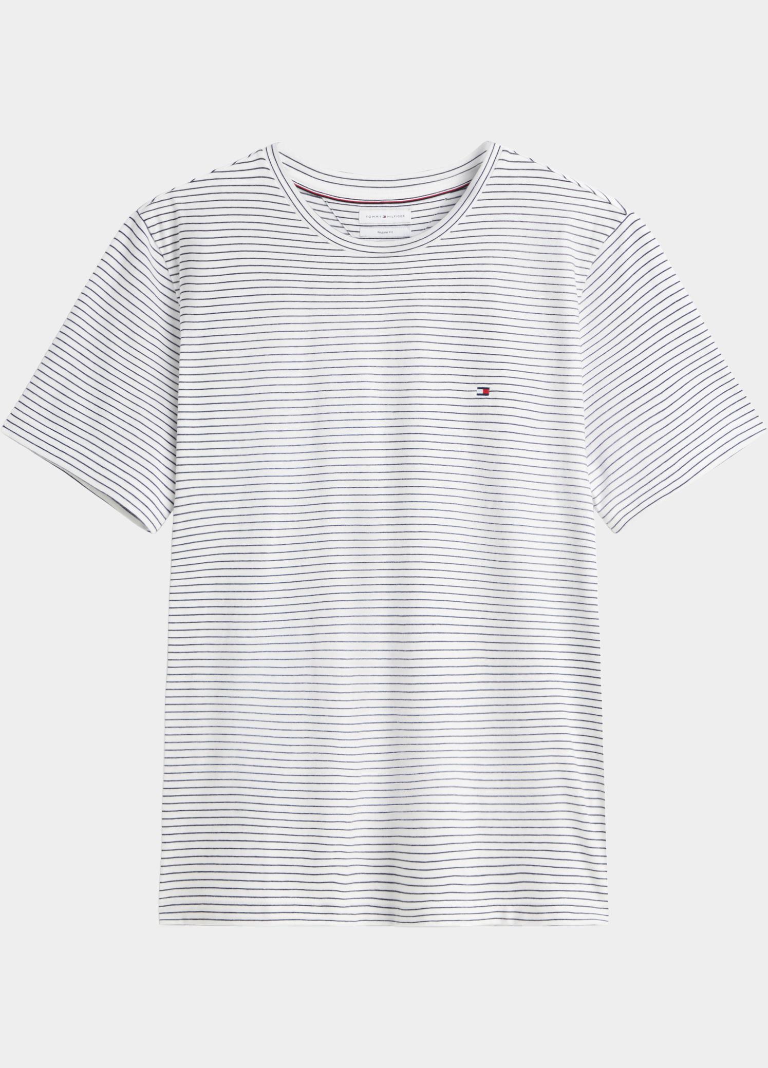 Tommy Hilfiger T-shirt heren Wit ESS Seasonal Reg Fit Stripe Te MW0MW40923/0FC